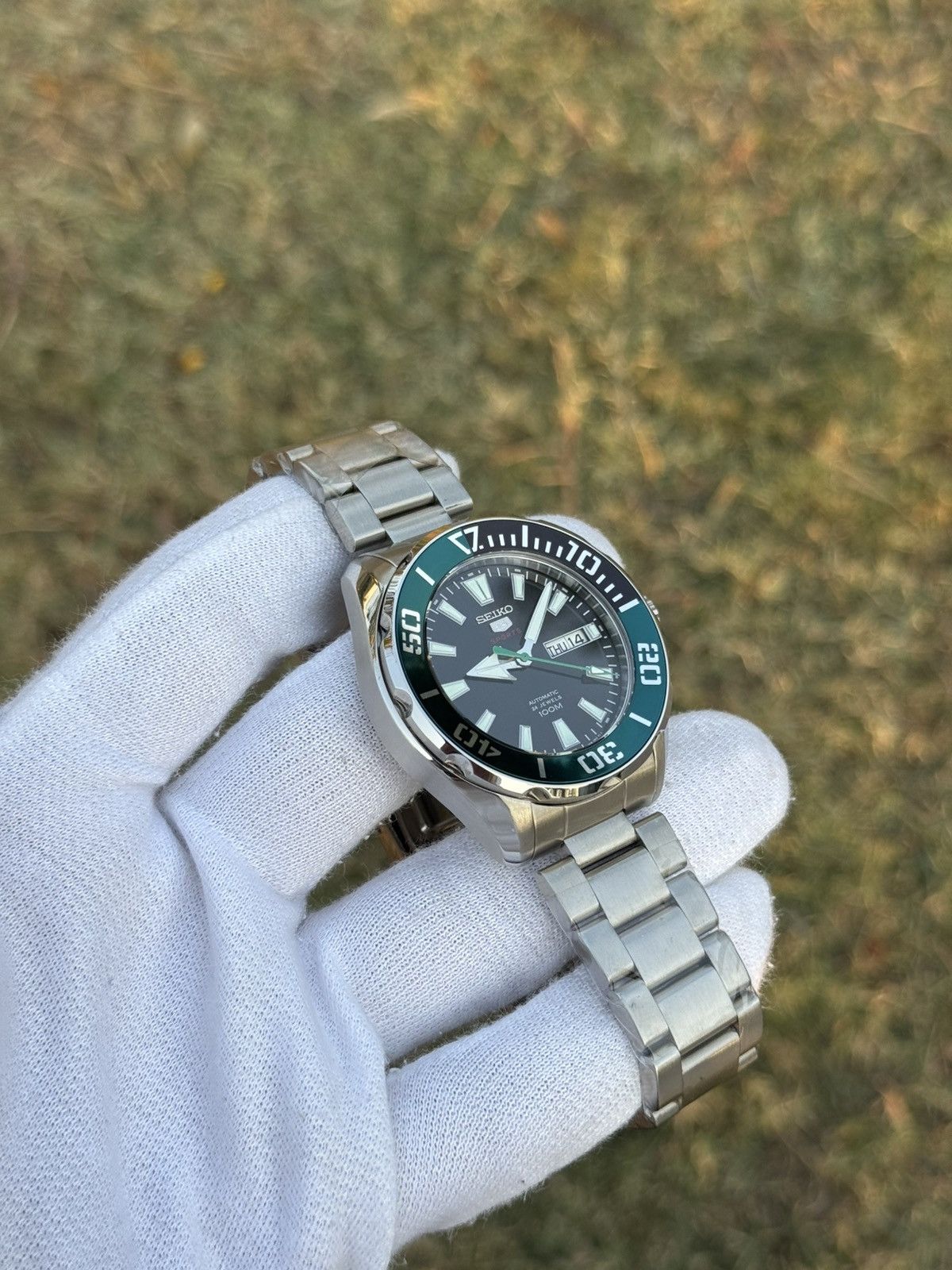 Seiko Seiko 5 Sports MOD – Green Diver Bezel– Automatic men watch Size 38 - 4 Thumbnail