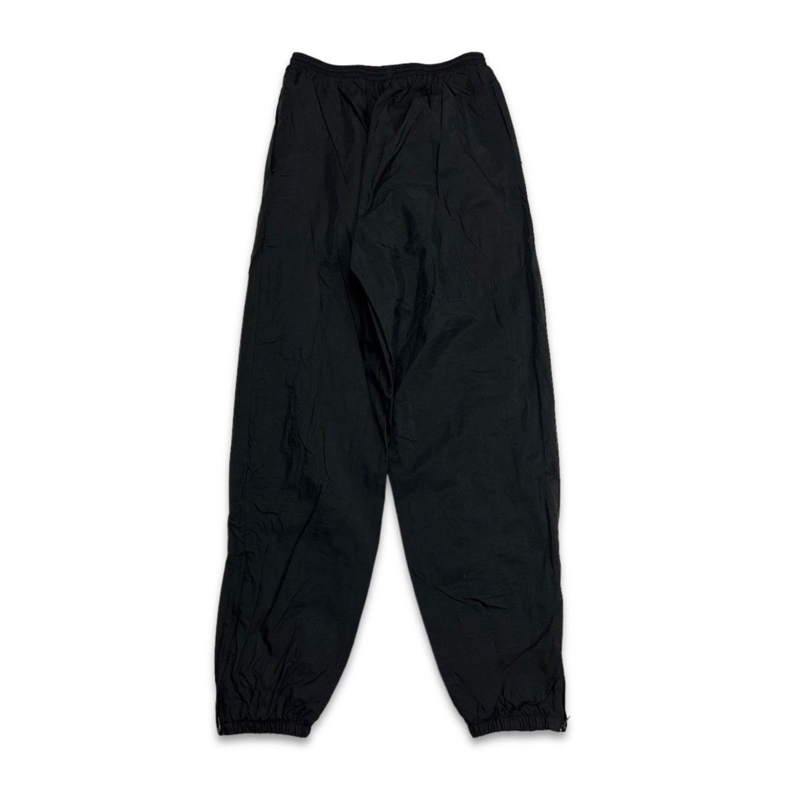 Nike × Vintage Vintage 90s Nike Track Pants Medium Black Swoosh Nylon Size US 26 / EU 42 - 3 Thumbnail