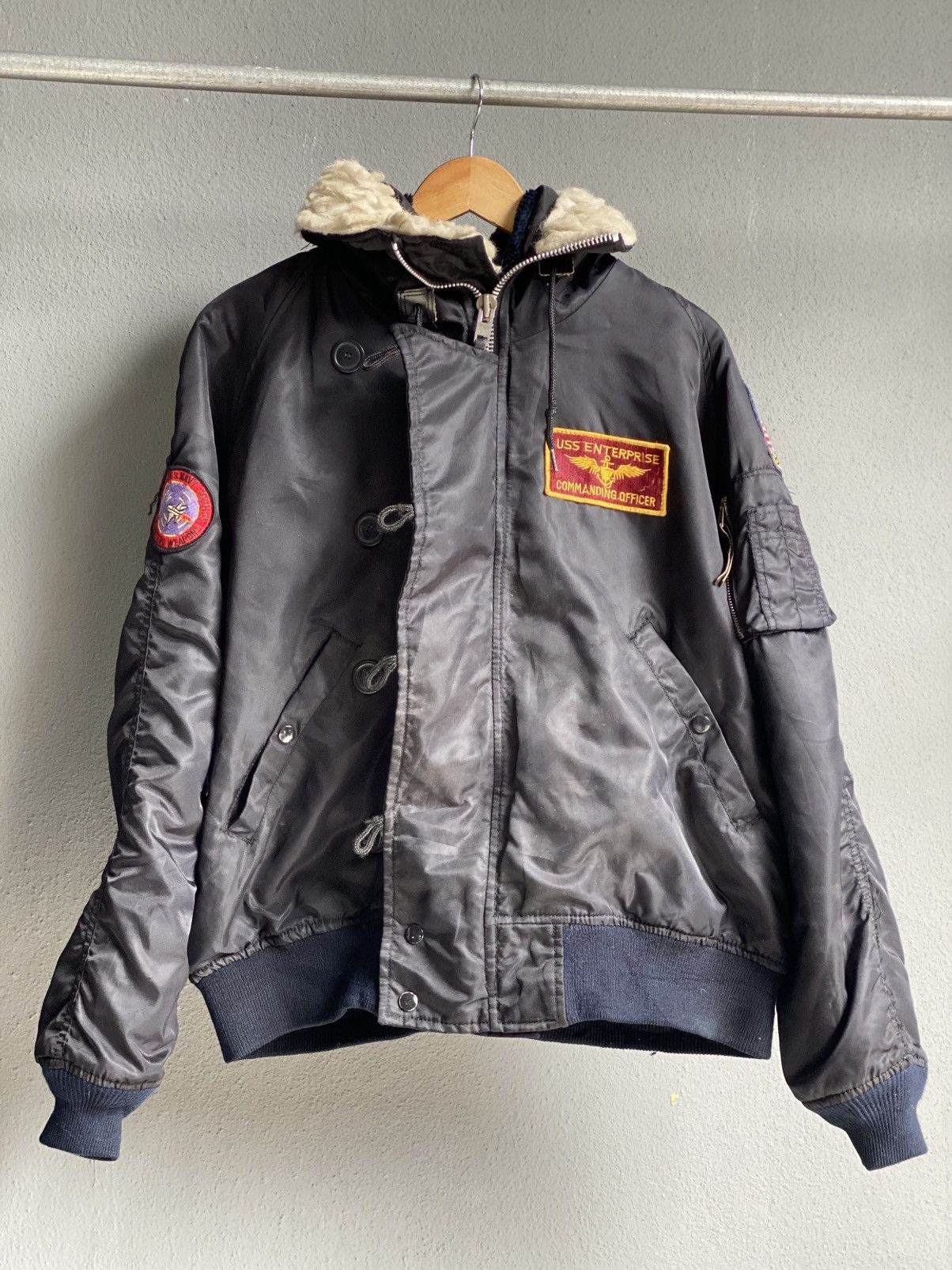 Japanese Brand Vintage USS Enterprise Tomcat Patch Bomber Jacket Size US L / EU 52-54 / 3 - 1 Thumbnail