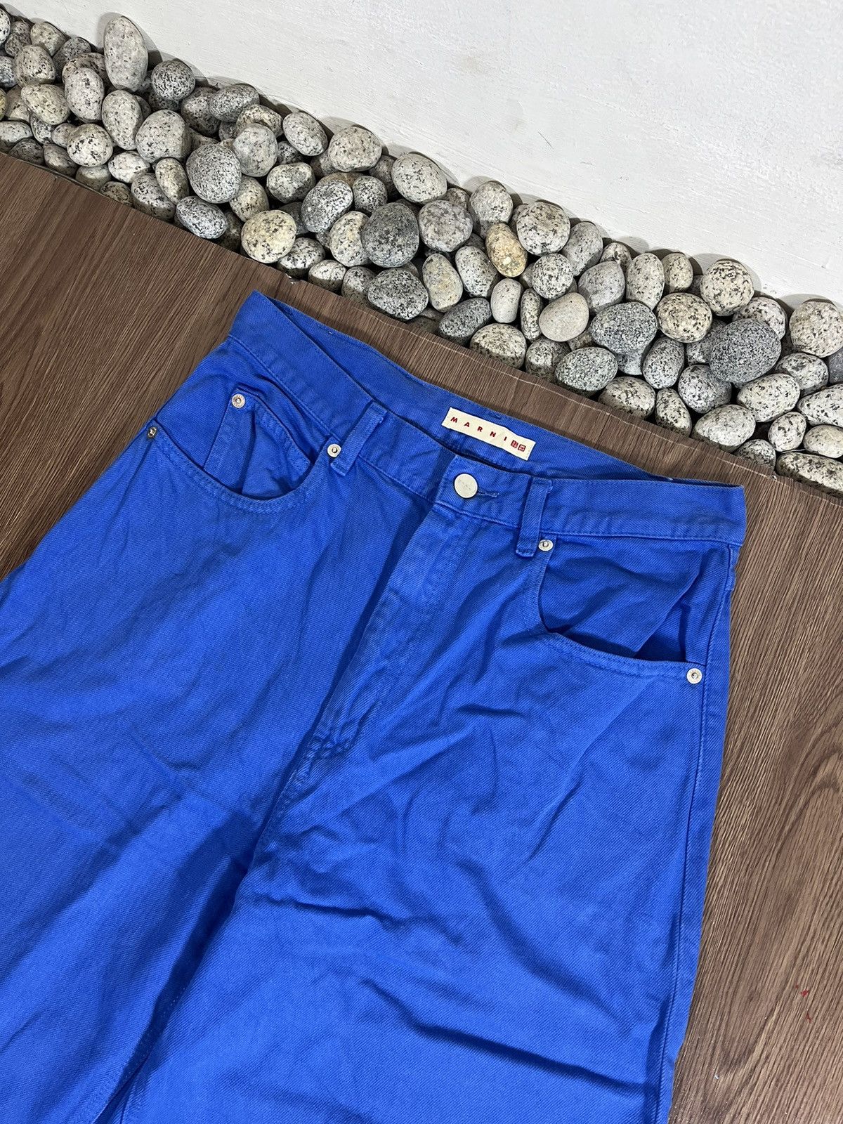 Marni × Uniqlo Uniqlo x Marni Highwaist Electric Blue Baggy Jeans Size US 29 - 6 Thumbnail