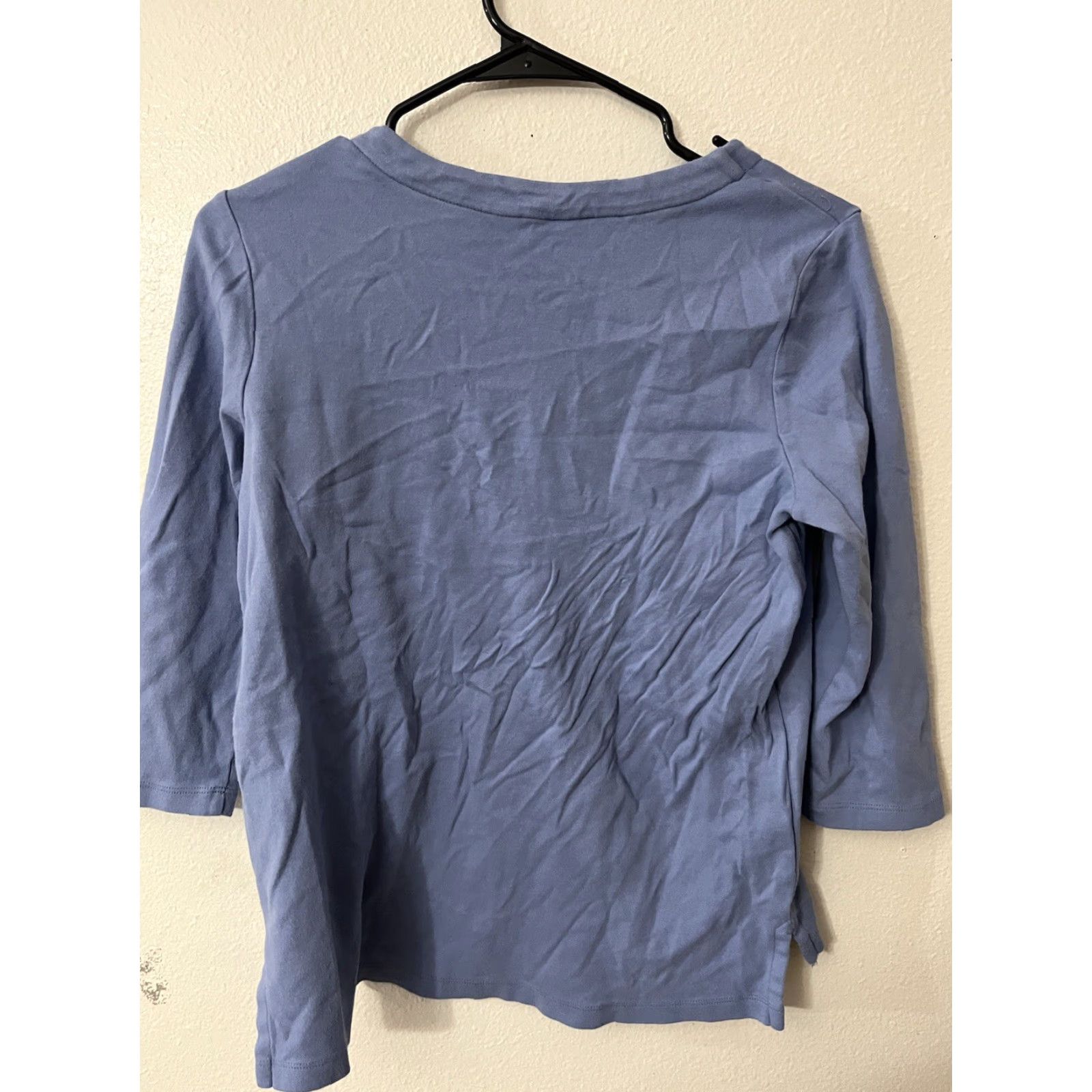 Orvis Orvis Shirt Womens Small Blue V Neck 3/4 Sleeve Outdoor Casual Cotton Logo Knit Size S / US 4 / IT 40 - 2 Thumbnail