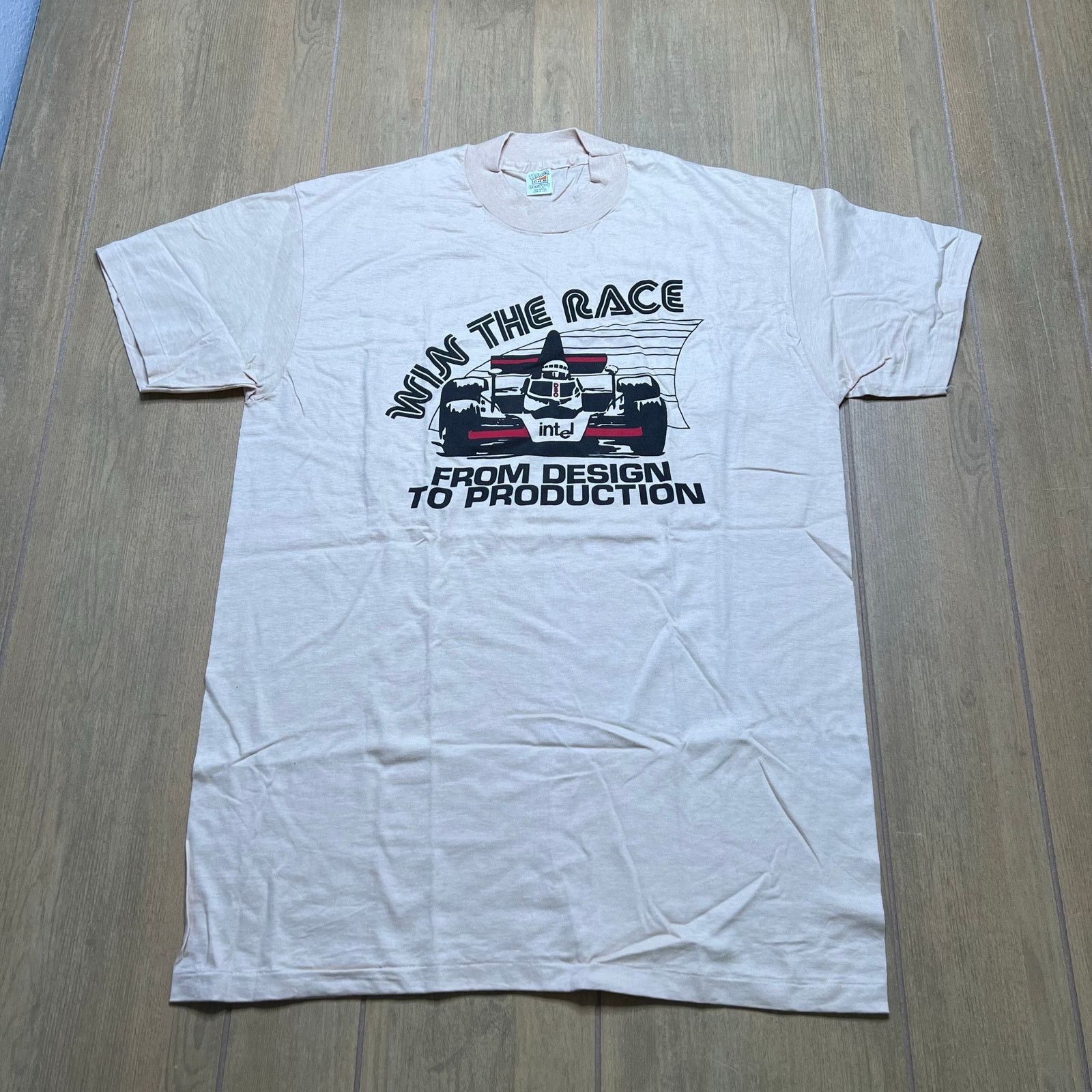 Hanes Vintage Intel Racing T Shirt XL USA Made Hanes Beefy T 90s Size US XL / EU 56 / 4 - 1 Thumbnail