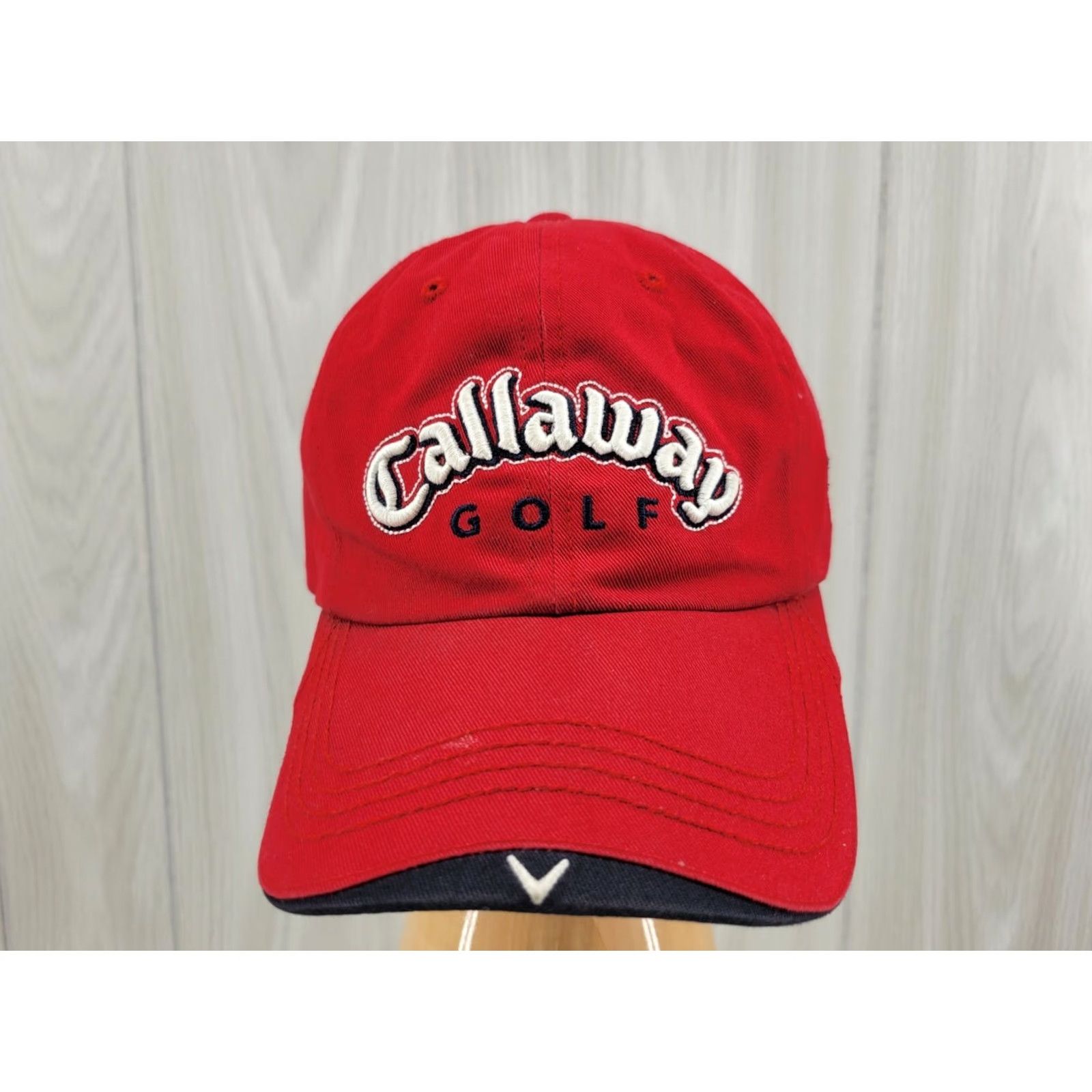 Callaway Callaway Distressed Red Adult Strapback Golf Hat Cap Baseball Cap Men Size ONE SIZE - 3 Thumbnail