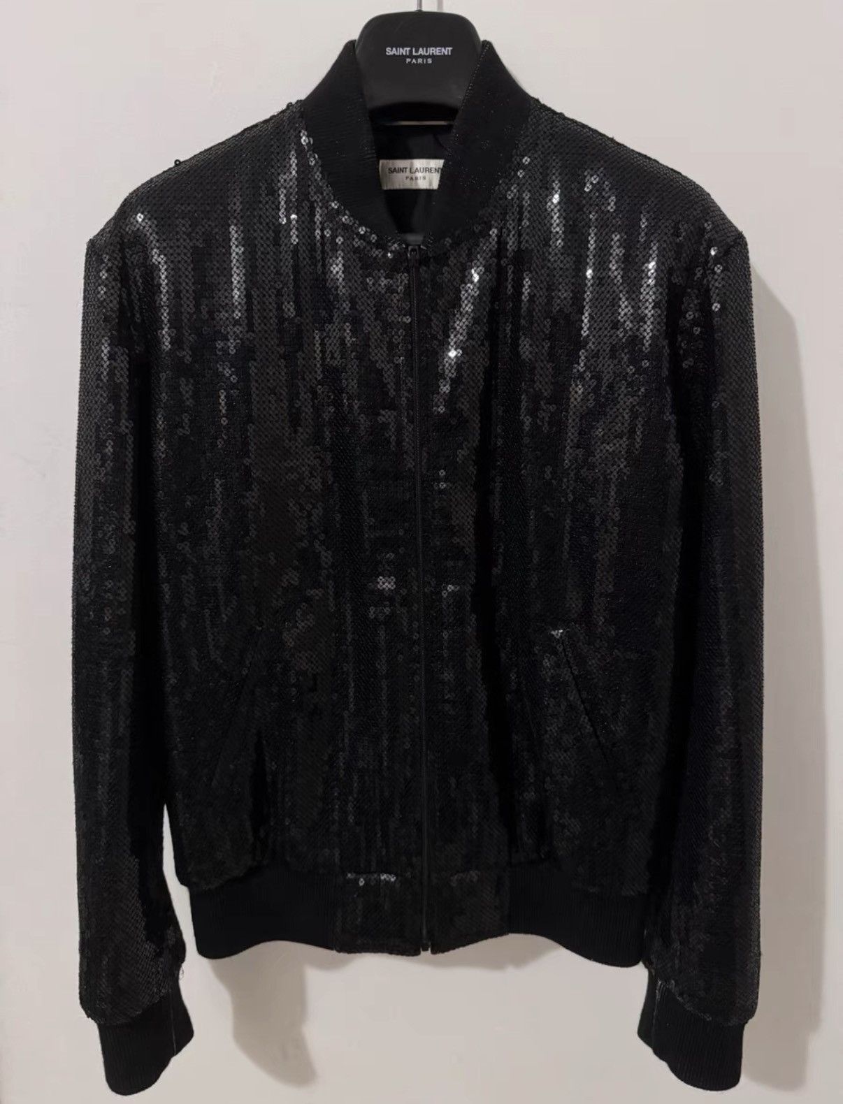 Saint Laurent Paris SLP 17FW "Black Knight" Round Sequin Jacket / Varsity Jacket Size US M / EU 48-50 / 2 - 1 Thumbnail