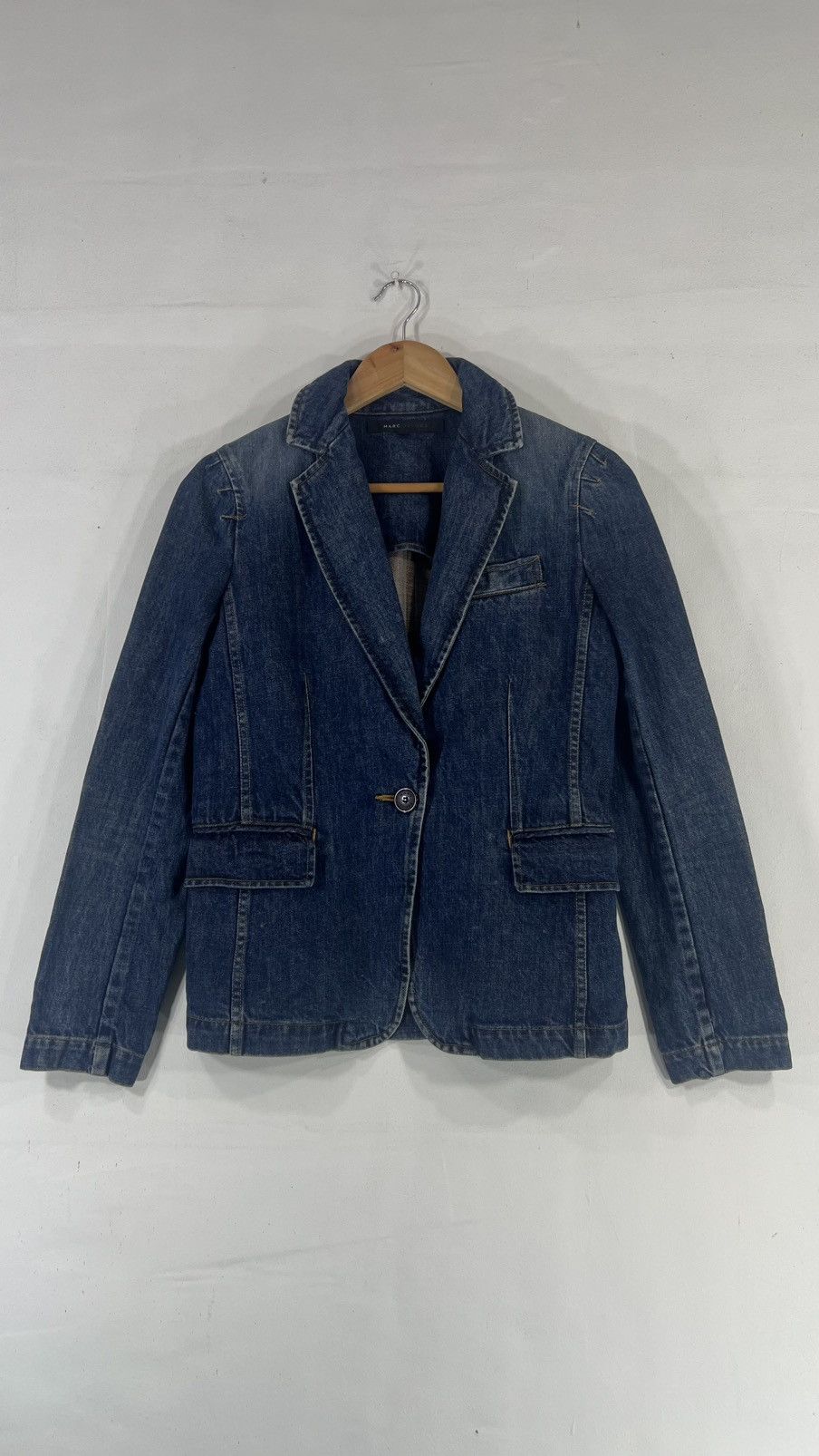 Marc Jacobs Marc Jacobs Luxury Denim Blazer Size S / US 4 / IT 40 - 1 Thumbnail