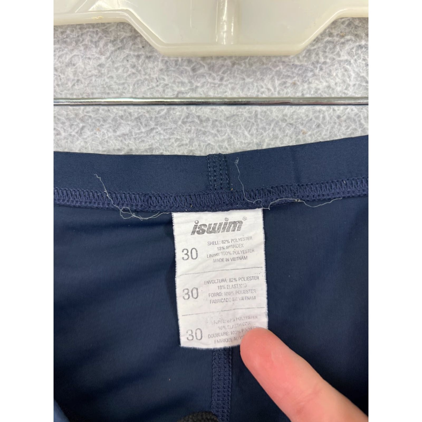 Vintage Iswim Bottom Jammer Adult 30 Blue Spandex Blend Polyester Compression Mens Sports Size US 30 / EU 46 - 3 Thumbnail
