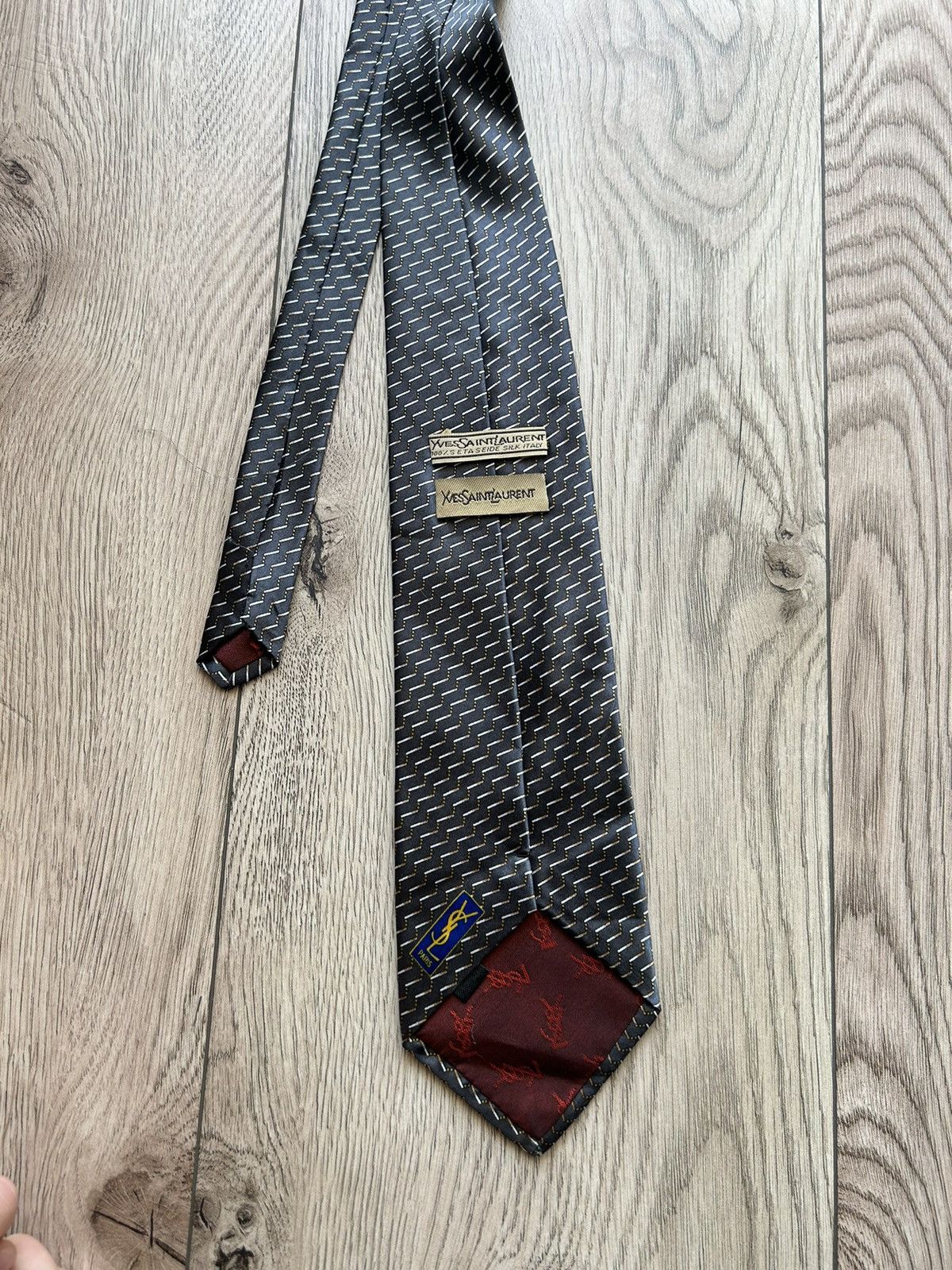 Vintage × Yves Saint Laurent Yves Saint Laurent Silk Pattern Tie Vintage Size ONE SIZE - 4 Thumbnail