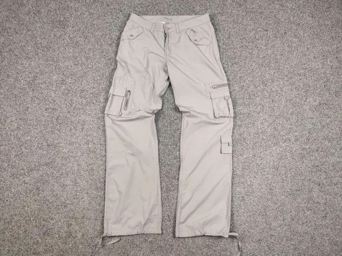 If Six Was Nine Vintage 90's Japanese Bondage Zip Bootcut Gray Cargo Pants Size US 31 - 4 Thumbnail