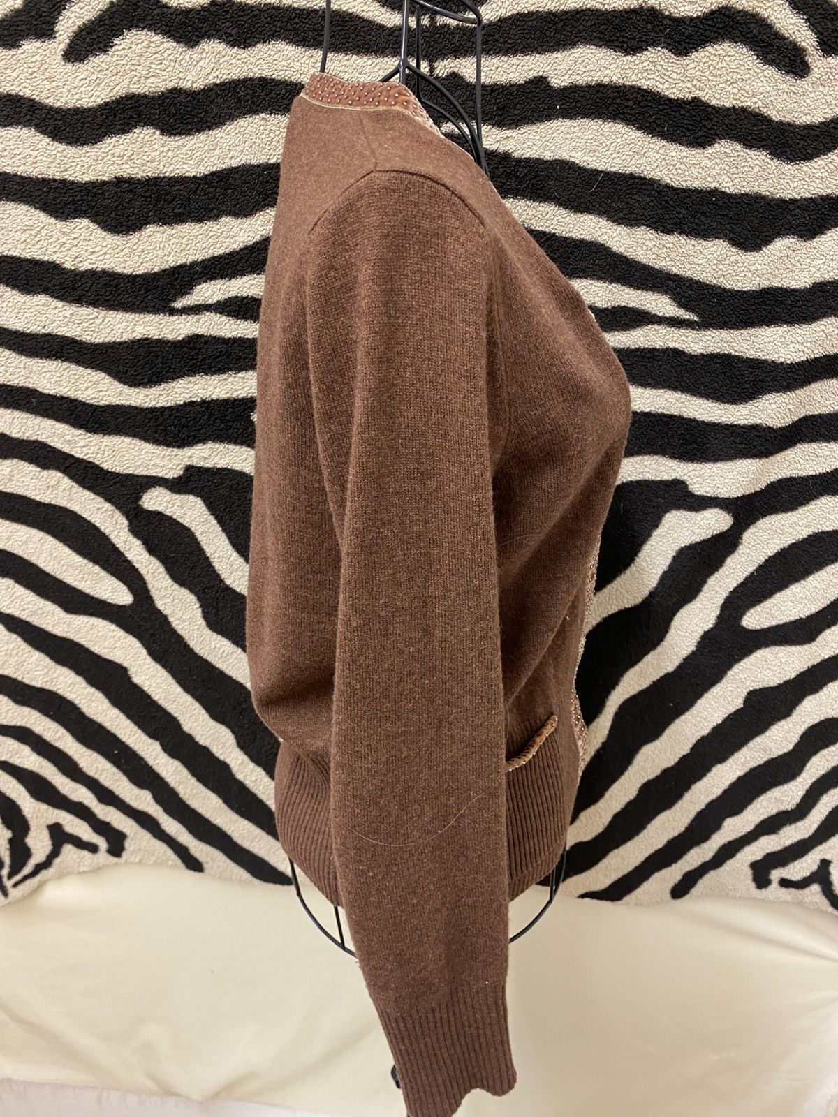 Vintage Dark brown vintage cardigan Size S / US 4 / IT 40 - 4 Thumbnail
