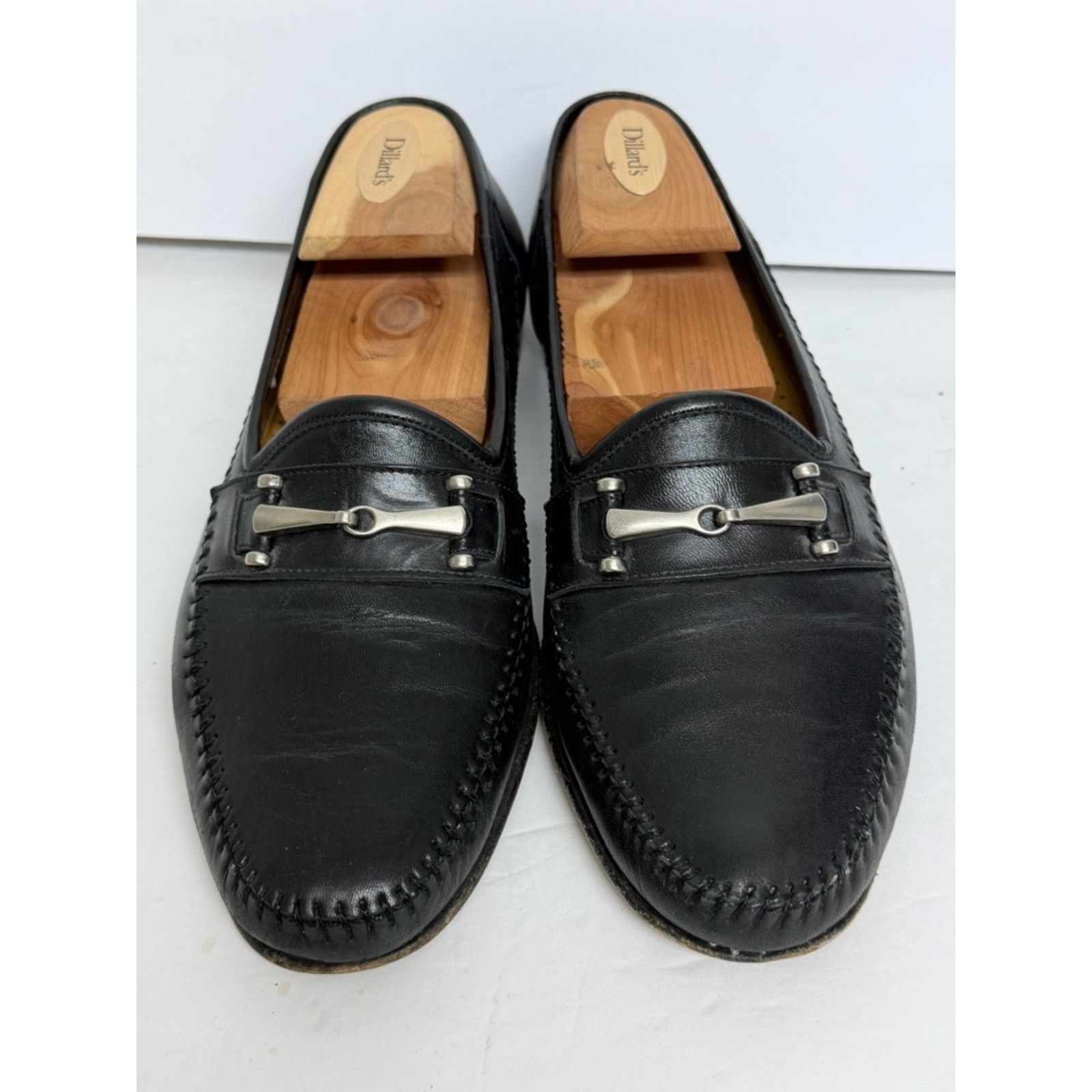 Magnanni Magnanni Carmon Black Leather Metal Bit Loafers Men’s 8.5 Size US 8.5 / EU 41-42 - 1 Thumbnail