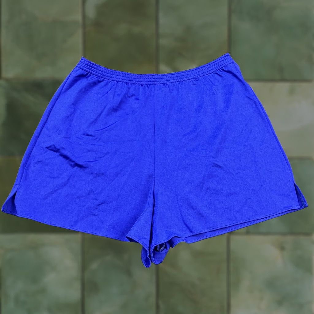 Lands' End VINTAGE Lands' End Shorts Women 90s 80s Navy Blue Stretch Breathable Casual Activewear Made USA L Size 36" / US 14 / IT 50 - 1 Thumbnail