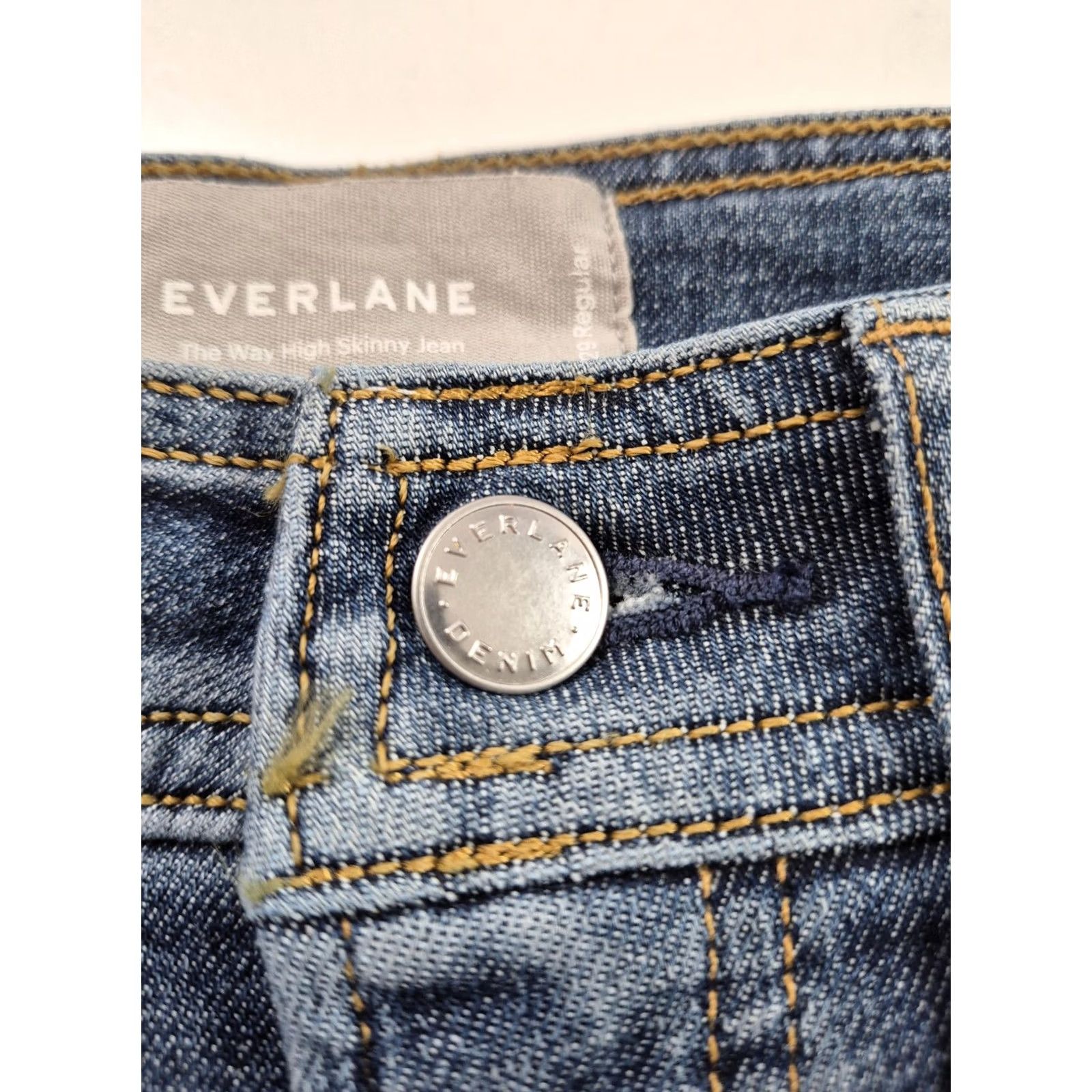 Everlane VINTAGE Everlane The Way-High Skinny Jeans Womens 29 Blue High Rise Stretch Size 29" - 3 Thumbnail