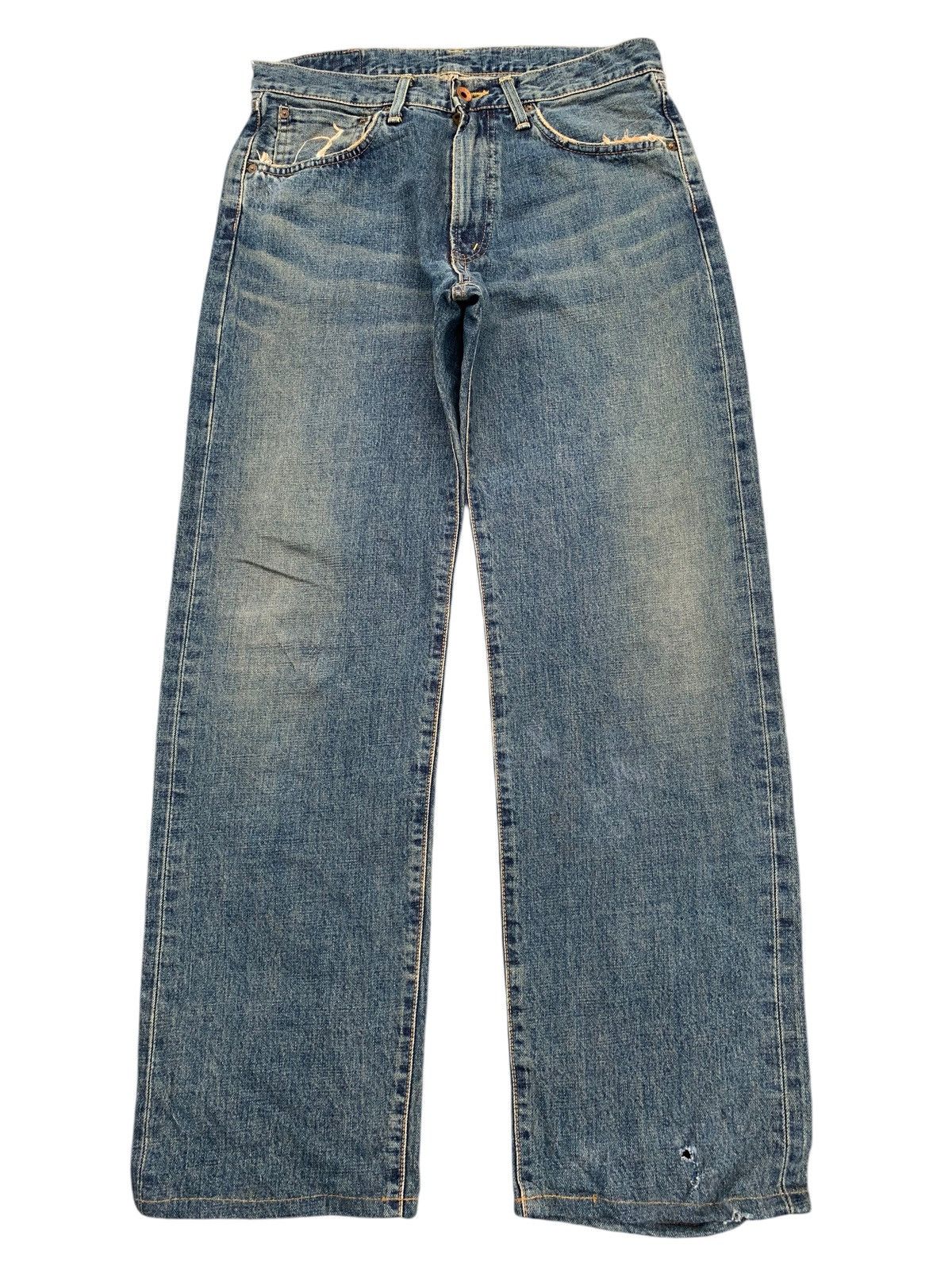 Kapital VINTAGE EDWIN 505 SELVEDGE BAGGY RUSTY DISTRESSED DENIM Size US 32 / EU 48 - 1 Thumbnail