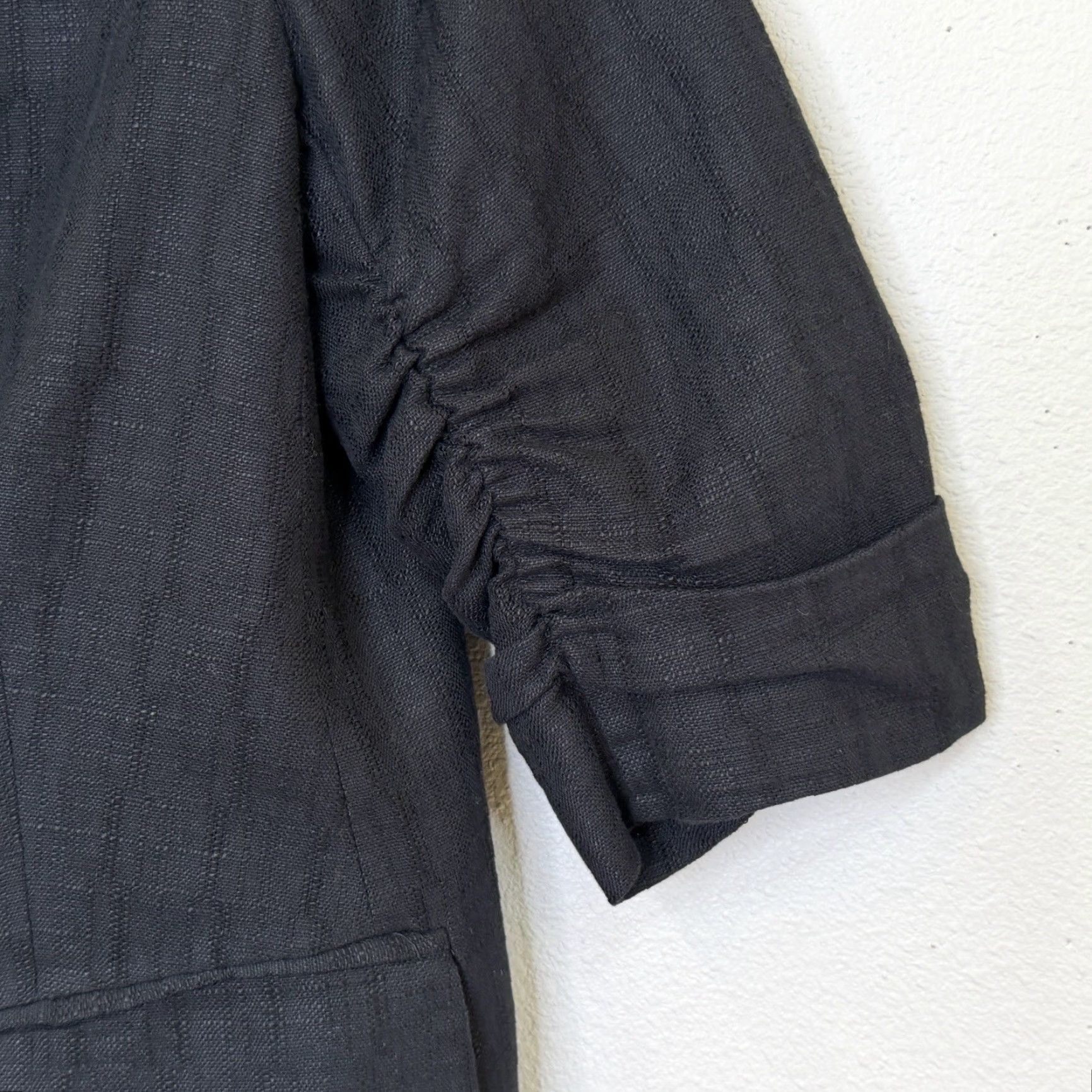 Coldwater Creek Coldwater Creek Blazer Jacket Sz Large 14-16 Black Cotton Linen Blend 3/4 Sleeve Size L / US 10 / IT 46 - 3 Thumbnail