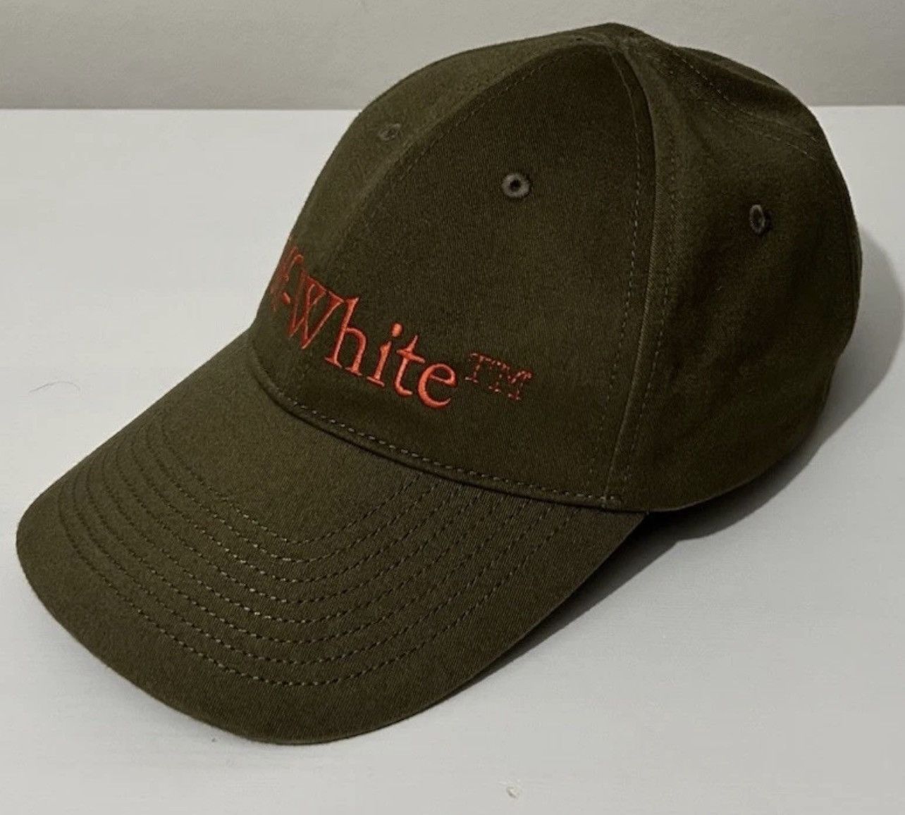 Off-White Off-White Bookish OW Baseball Cap Army Green/Orange Size ONE SIZE - 2 Thumbnail