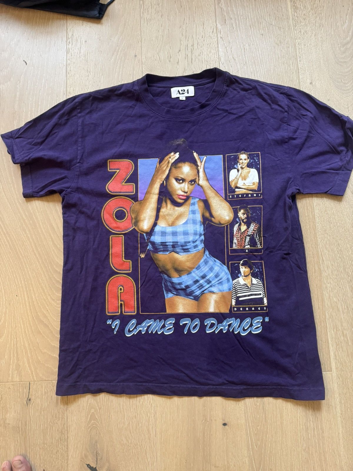 image of A24 Zola Movie Shirt Large Taylour Paige in Purple, Men's