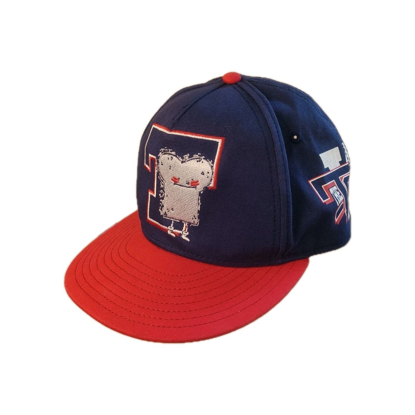 Vintage Vintage Streetwear Navy/Red Character Patch Snapback Hat Size ONE SIZE - 1 Thumbnail
