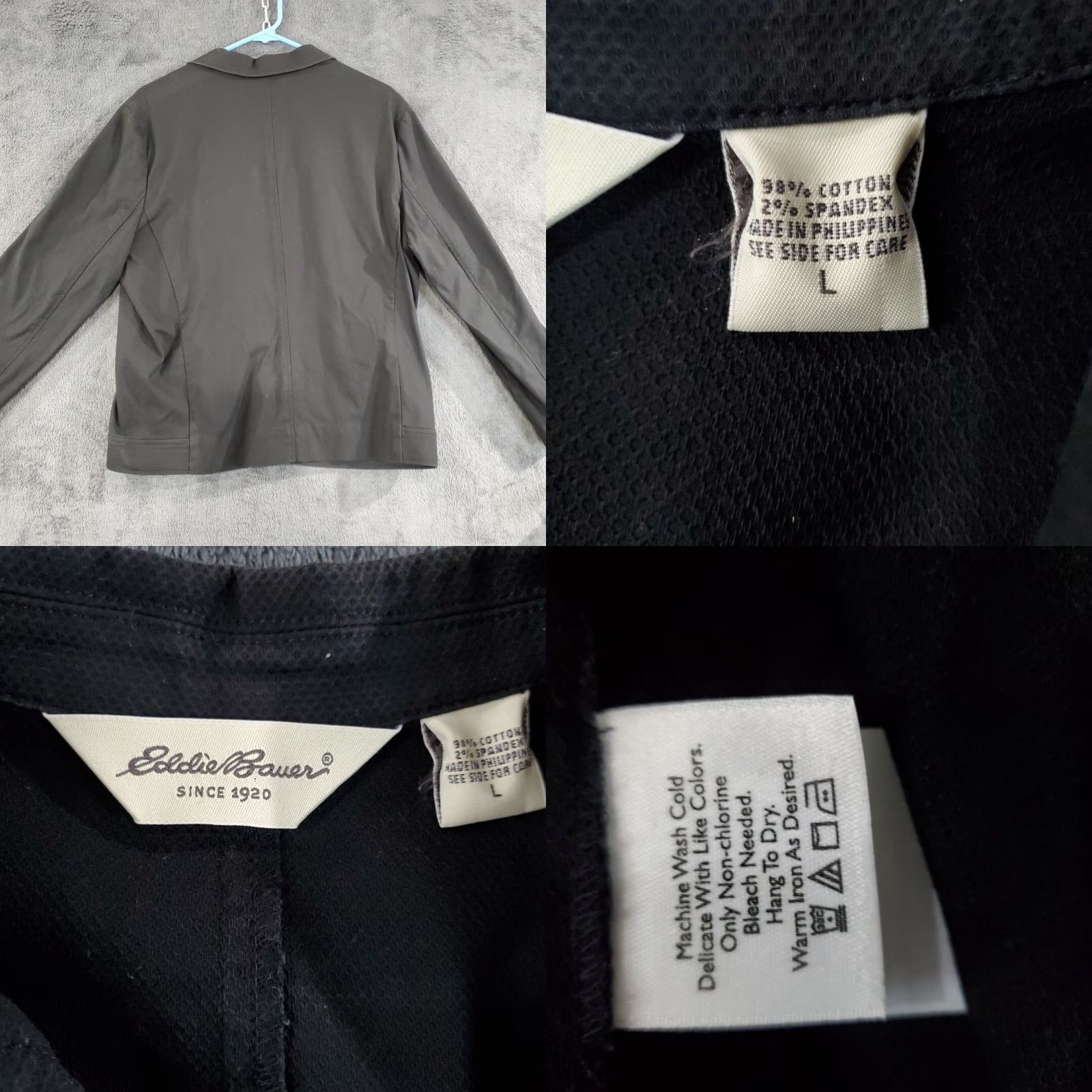 Eddie Bauer VINTAGE Eddie Bauer Women's Dress Jacket Full Zip Collared Stretch Blazer Black Size L Size L / US 10 / IT 46 - 8 Thumbnail