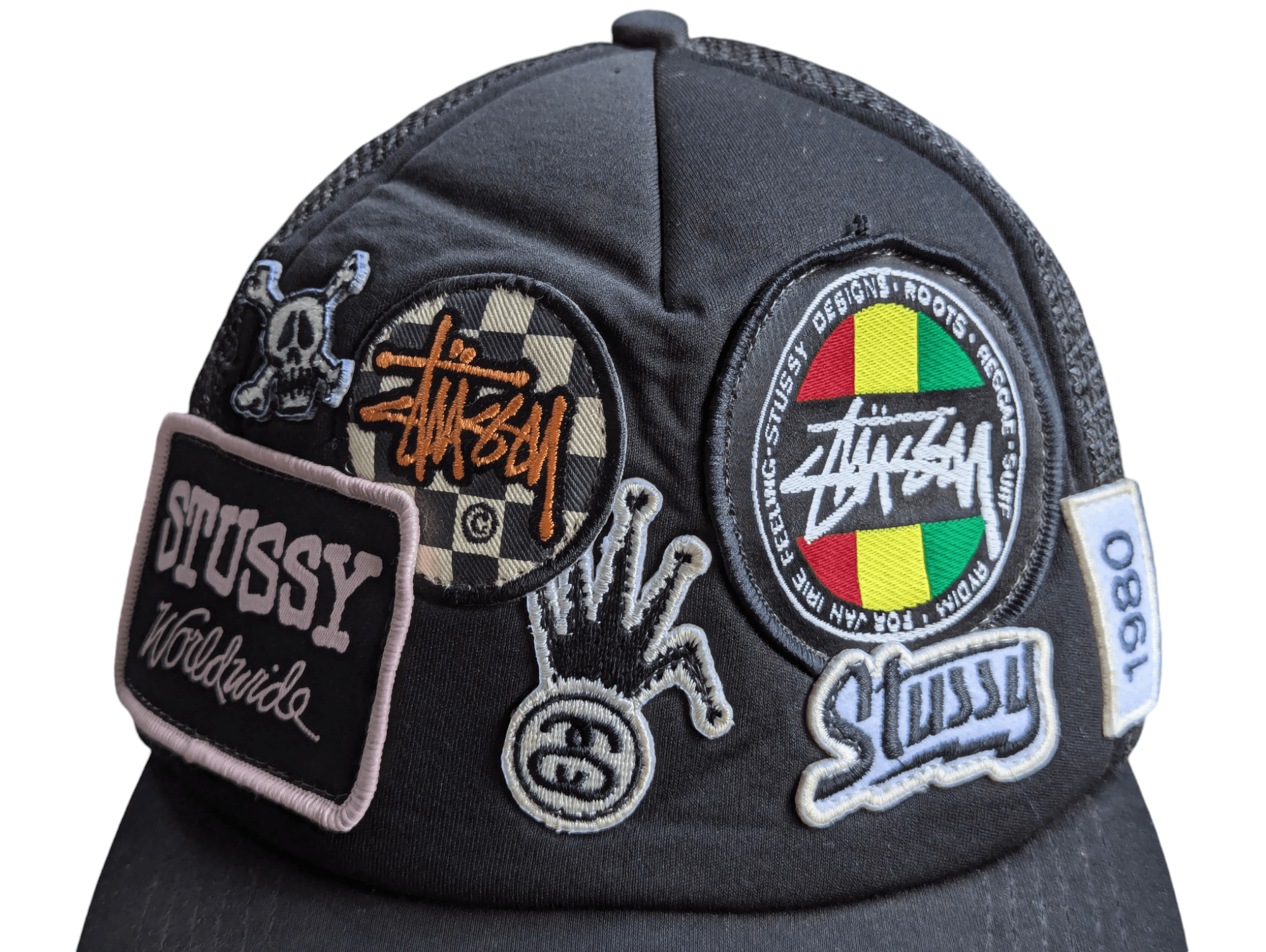Stussy Vintage Stussy Crown Logo Patches All Logo Trucker Hat Size ONE SIZE - 9 Thumbnail