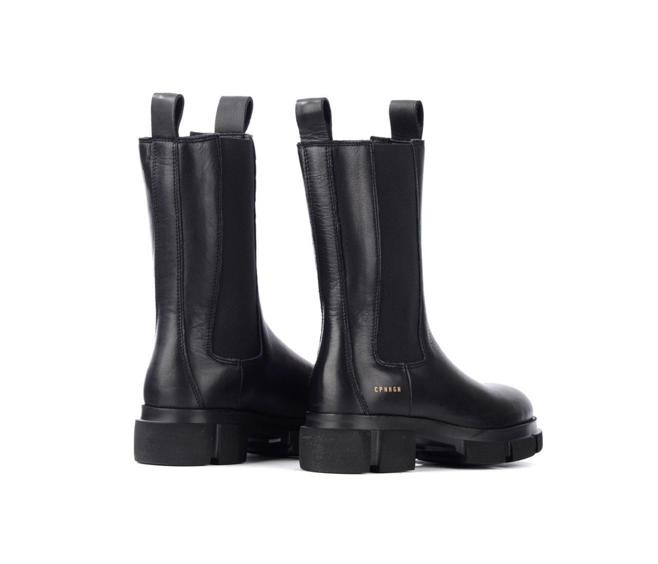 COPENHAGEN STUDIOS Chunky Black Leather Boots Size US 10 / IT 40 - 3 Thumbnail