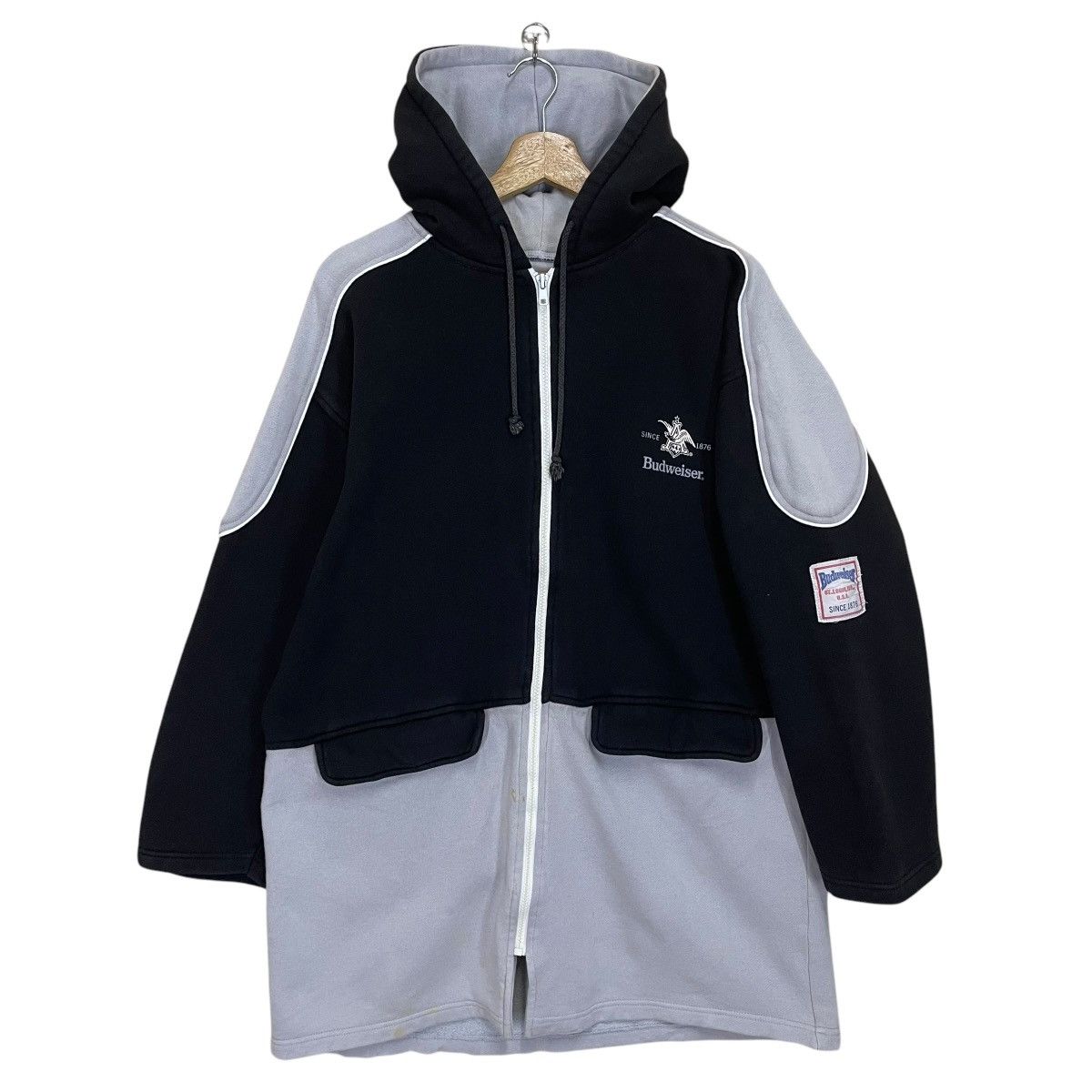 Budweiser × Japanese Brand × Vintage Budweiser Big Logo Zipper Hoodie Size US L / EU 52-54 / 3 - 7 Thumbnail