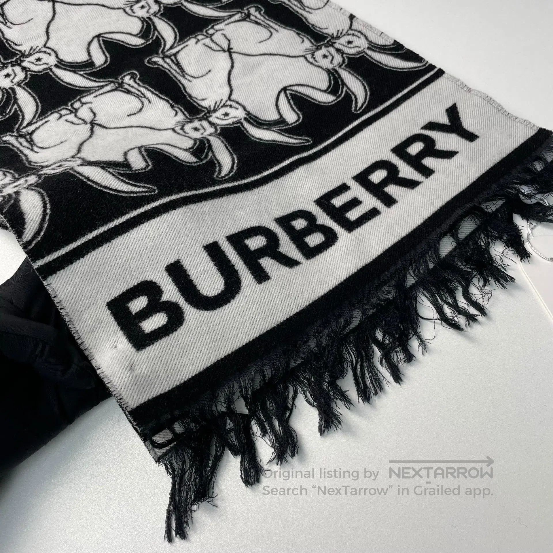 Burberry Burberry Rabbit Limited Fringe Scarf| Size ONE SIZE - 5 Thumbnail