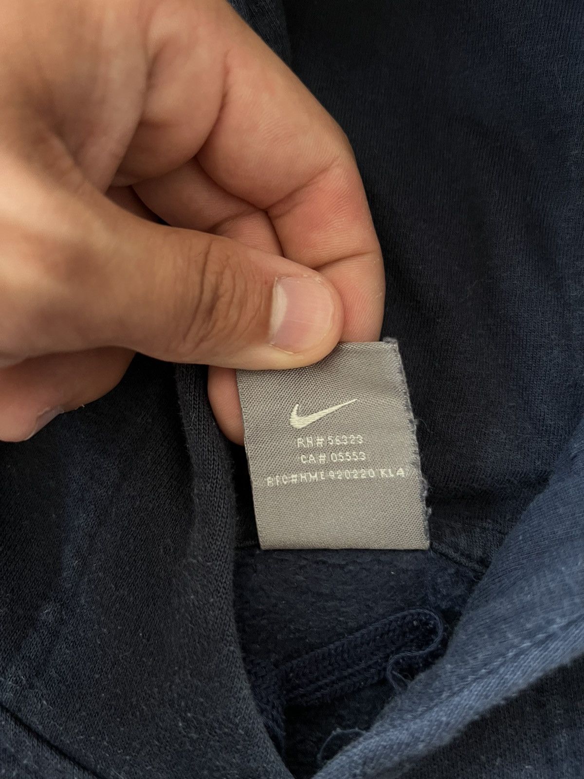 Nike × Vintage 90’s NIKE HOODIE BIG CENTRAL SWOOSH LOGO RETRO Y2K Size US S / EU 44-46 / 1 - 5 Thumbnail