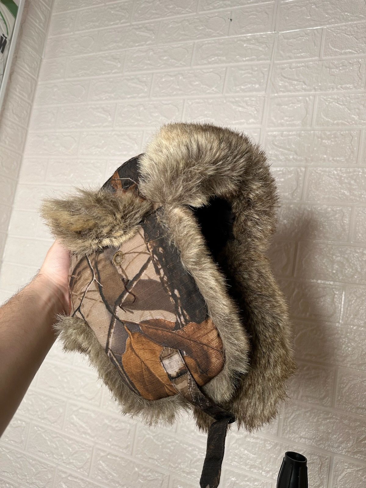 Mossy Oaks Mossy Camo Brown Faux Fur EarFlap Trapper Aviator Lined Size ONE SIZE - 8 Thumbnail