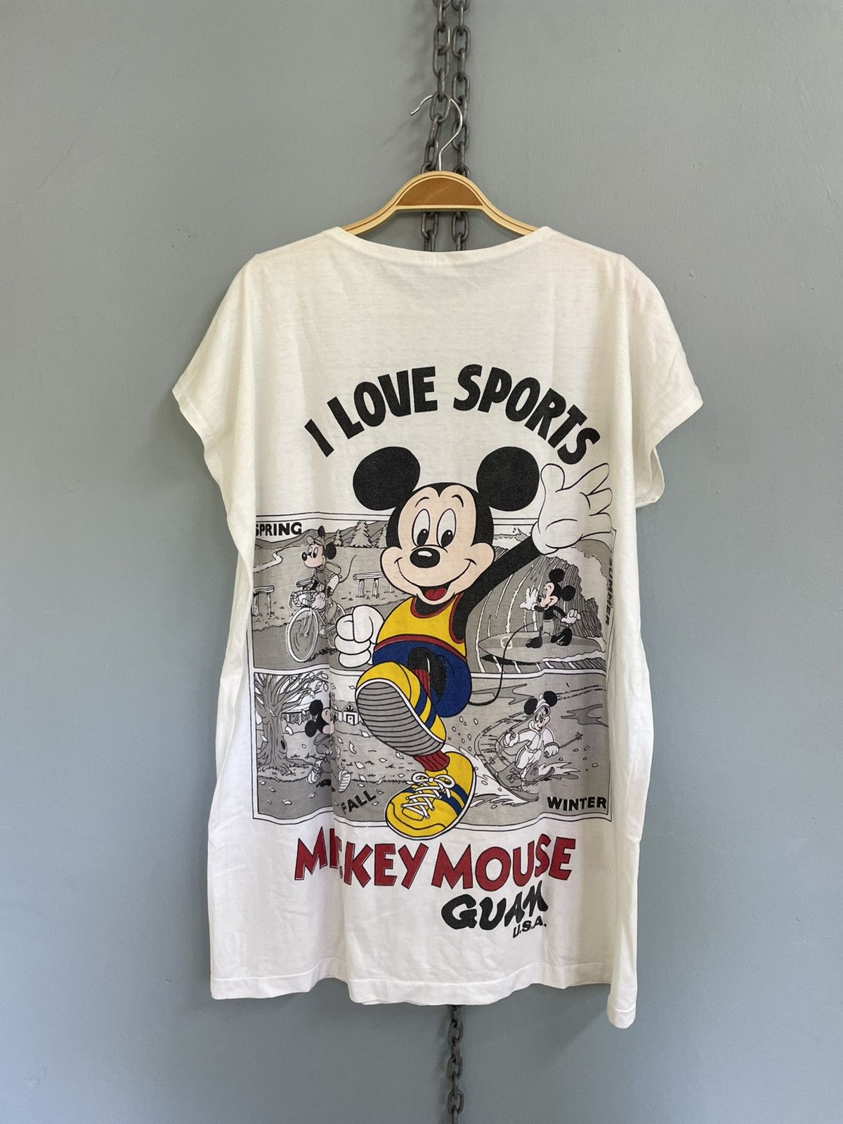 Disney Vintage 90s Mickey Mouse sleeveless t shirt Size XL / US 12-14 / IT 48-50 - 2 Thumbnail