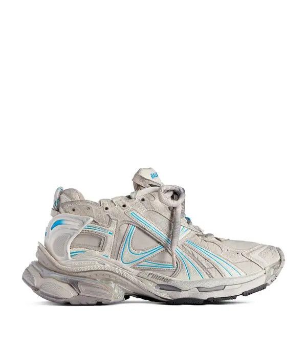 Balenciaga Runner Lace-Up Sneakers Worn out white / blue Size US 5 / IT 35 - 1 Thumbnail