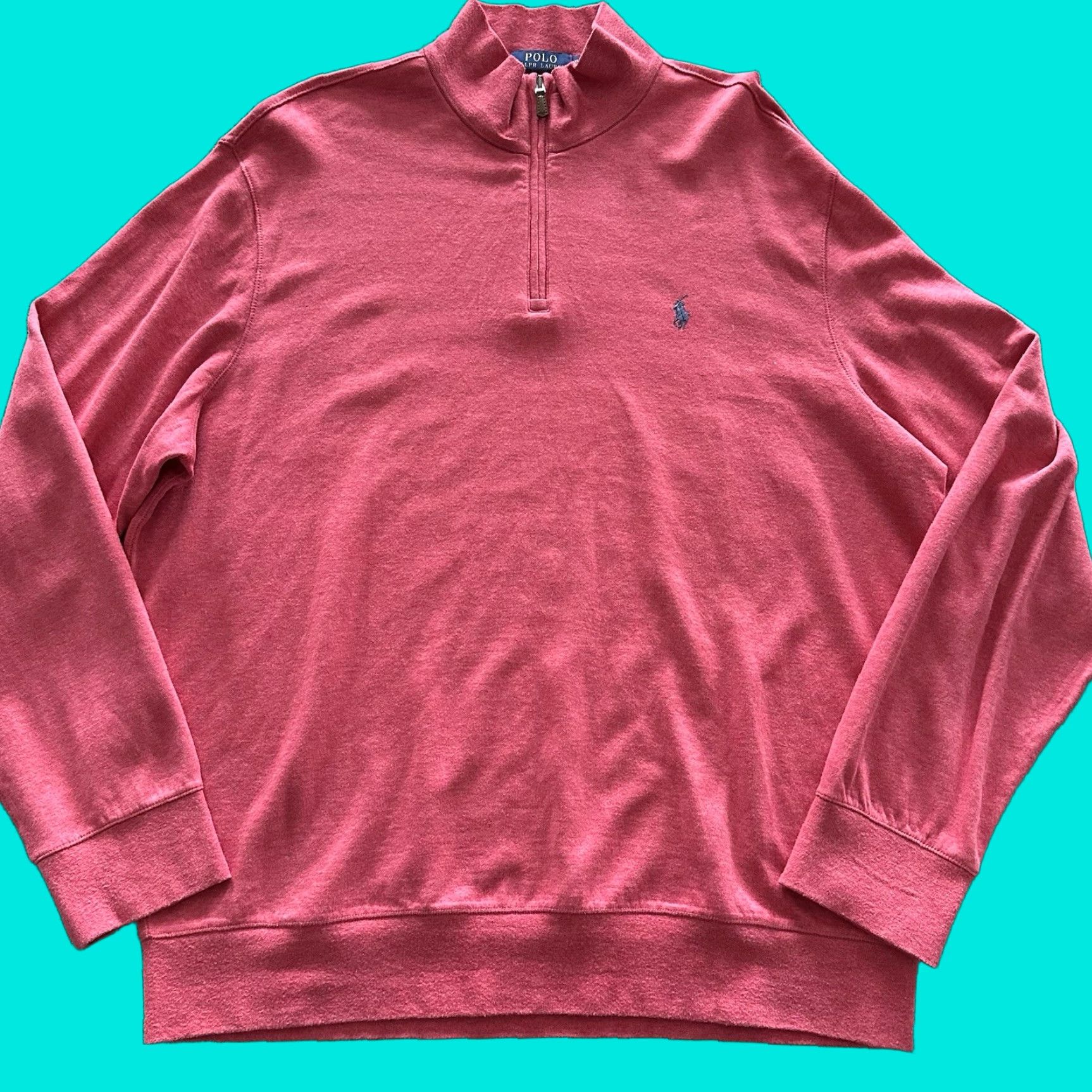 Polo Ralph Lauren Polo Ralph Lauren Polo Ralph Lauren Half Zip Sweater Mens XL Heather Red Long Sleeve Pullover Size US XL / EU 56 / 4 - 1 Thumbnail