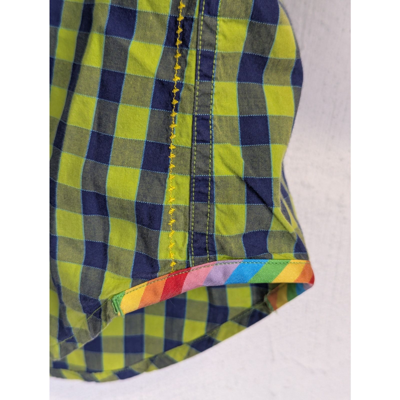 Robert Graham Robert Graham Shirt Green Blue Plaid Gingham Bright Bold Size US L / EU 52-54 / 3 - 4 Thumbnail