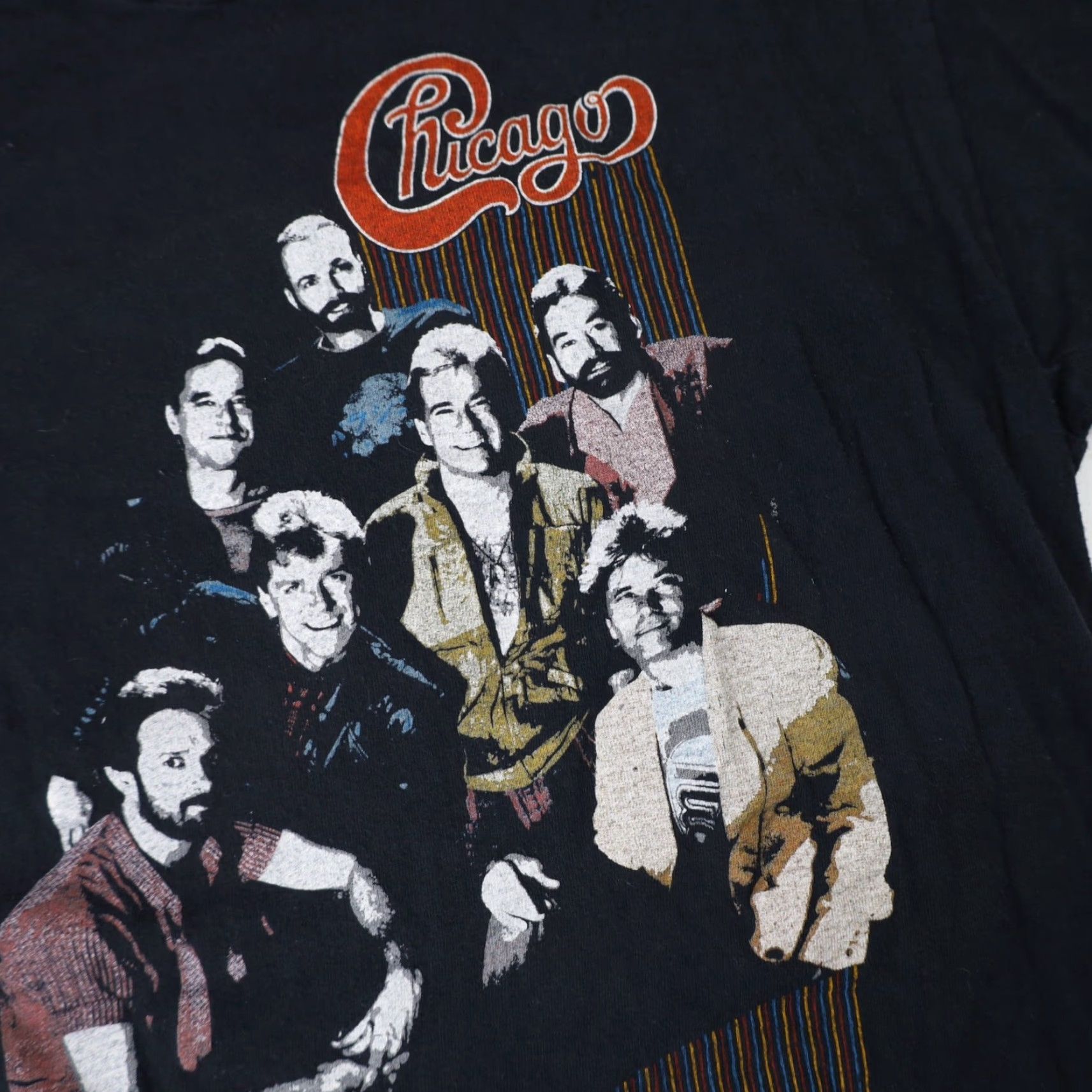 Vintage VINTAGE Chicago On Tour Mens Large Graphic Band Tee Black Men Shirt Size US L / EU 52-54 / 3 - 4 Thumbnail