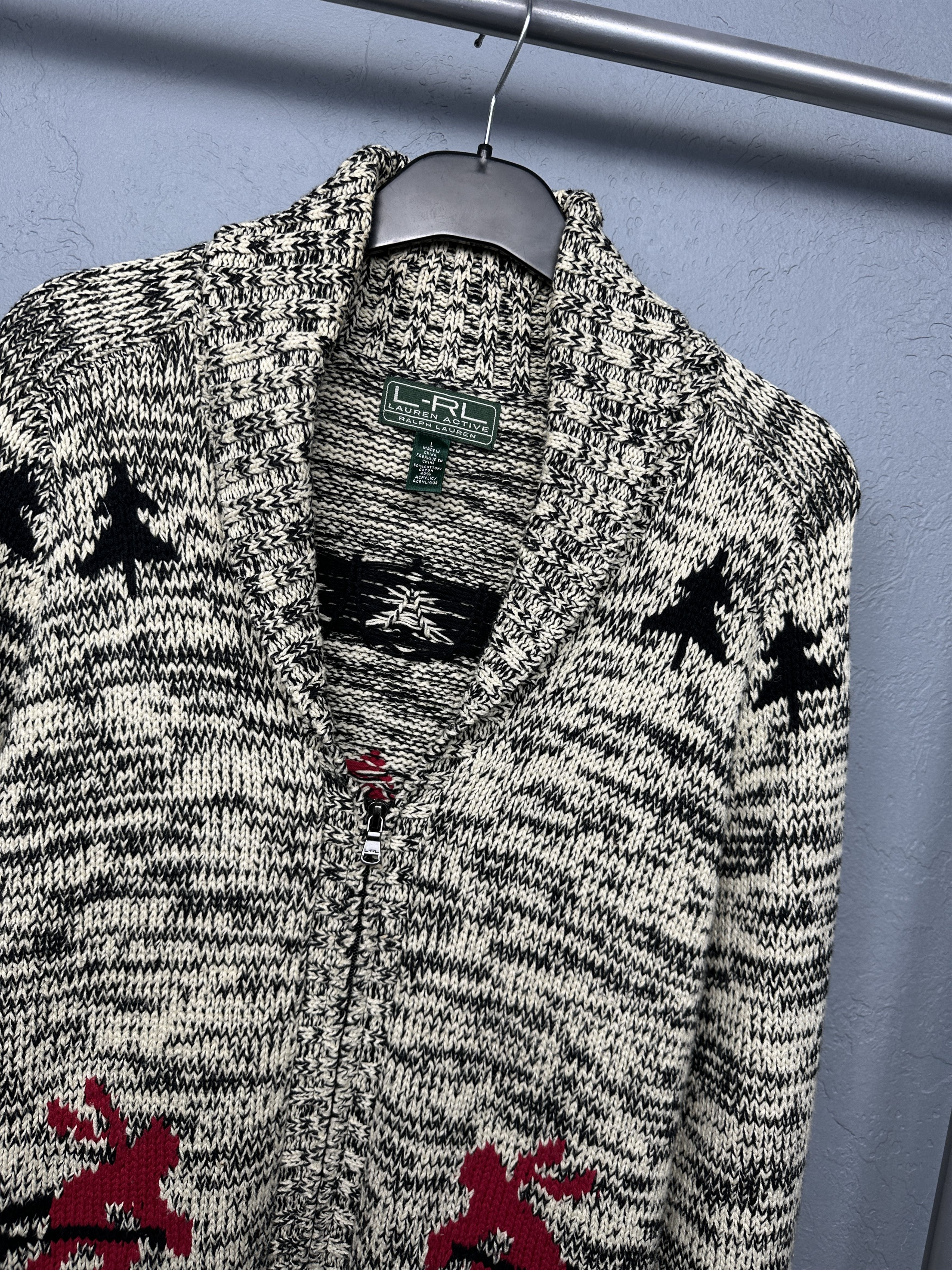 Polo Ralph Lauren LRL Lauren Active Ralph Lauren Zip Cardigan Sweater Skier Size L / US 10 / IT 46 - 2 Thumbnail