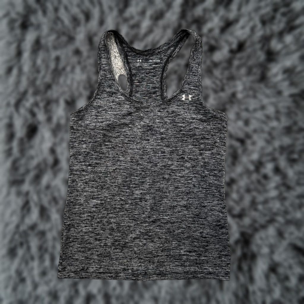 Under Armour Under Armour Shirt Womens XS Racerback Tank Athletic Stretch Gray 1275487 Size XS / US 0-2 / IT 36-38 - 1 Thumbnail