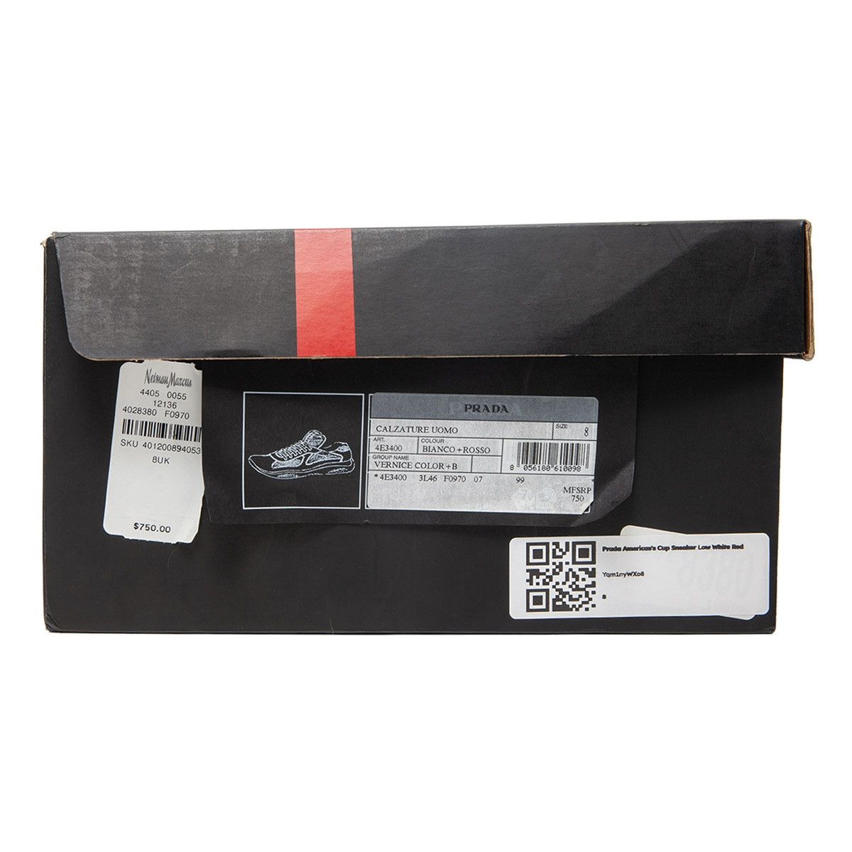 Prada Americas's Cup Sneaker Low White Red Size US 8 / EU 41 - 9 Thumbnail