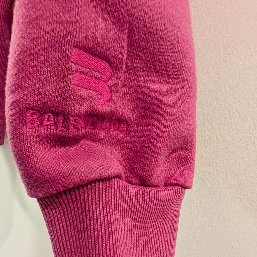 Balenciaga Balenciaga Pink Cropped Hoodie Sweatshirt Size XS / US 0-2 / IT 36-38 - 9 Thumbnail