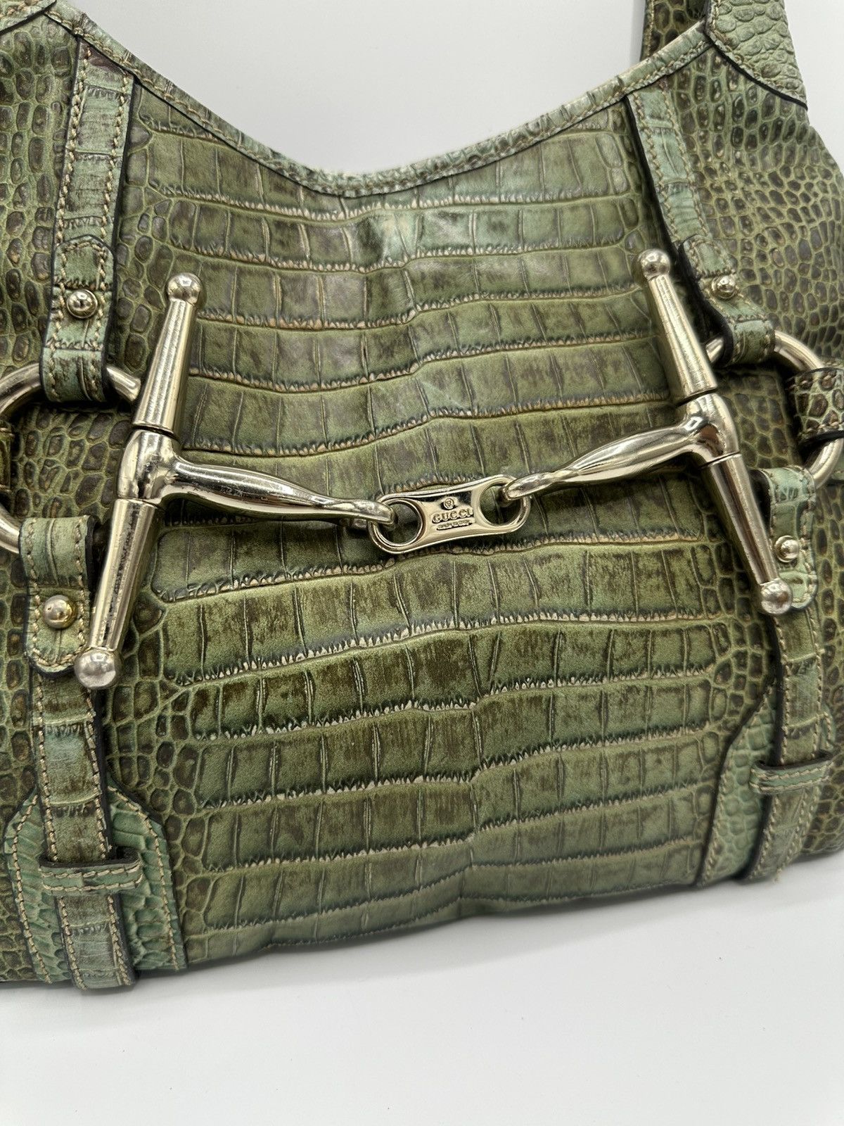 Gucci RARE Gucci 85th Anniversary Crocodile Horsebit Hobo bag Size ONE SIZE - 5 Thumbnail