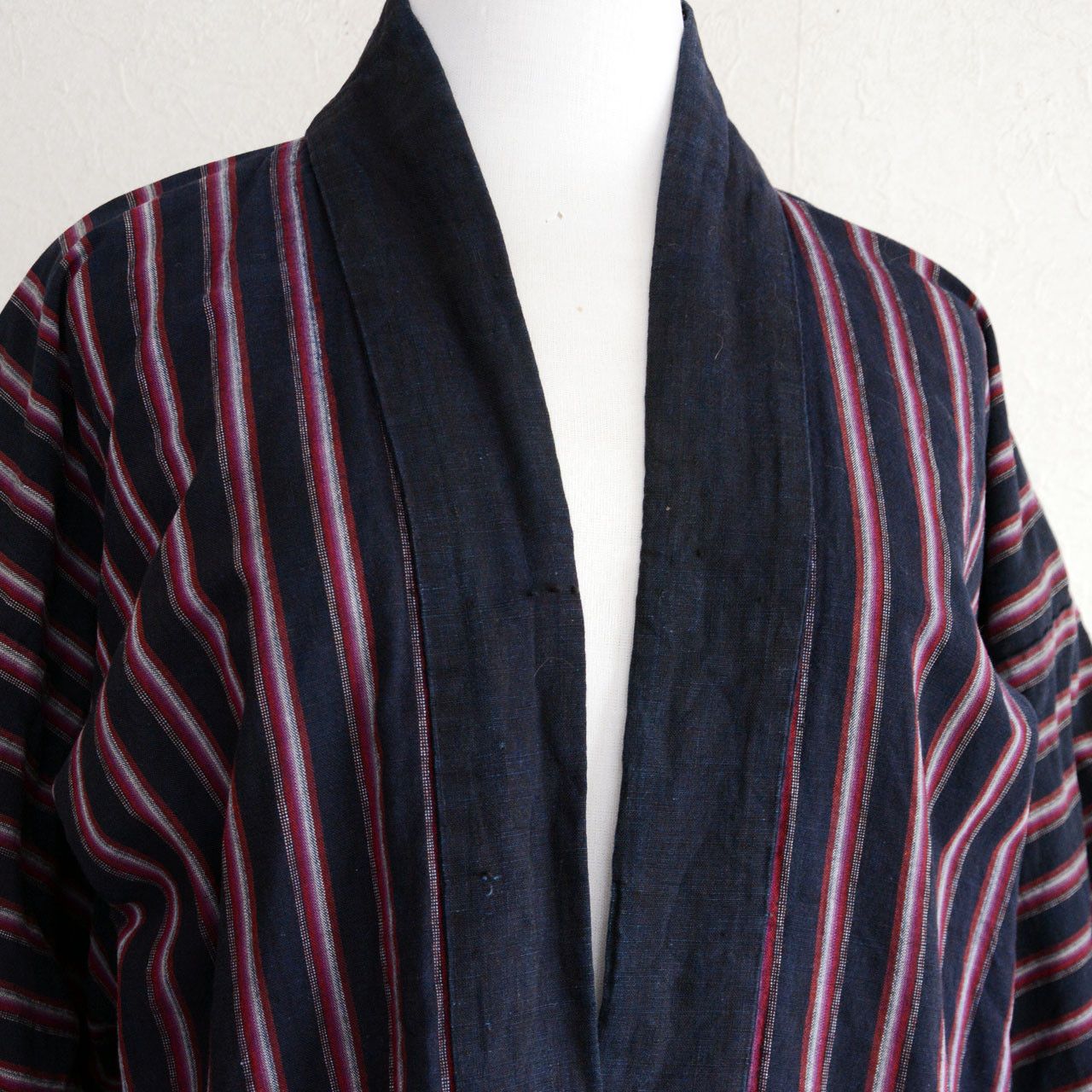 Other Vintage Japanese Noragi Indigo Stripe Cotton Jacket Size L / US 10 / IT 46 - 10 Thumbnail