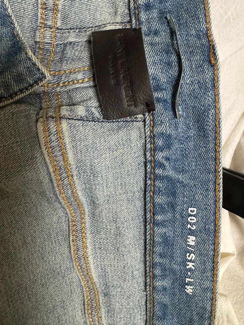 Yves Saint Laurent saint laurentRipped Washed Denim Slim Fit Straight Leg Pant Size US 36 / EU 52 - 5 Thumbnail