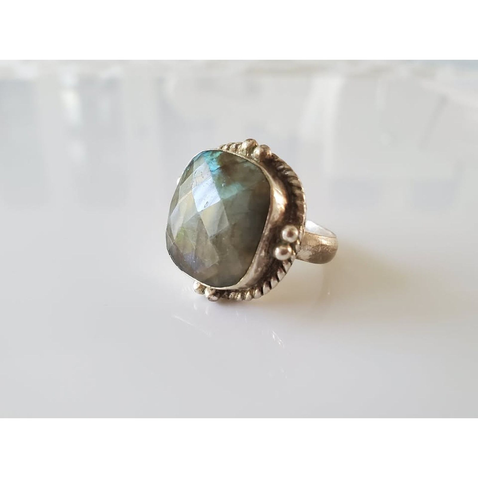 Other Vintage Labrodite Sterling Silver Ring Size ONE SIZE - 2 Thumbnail