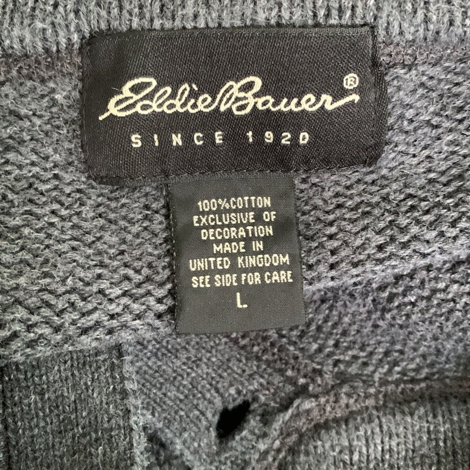 Eddie Bauer Eddie Bauer Men’s Size Large Sweater 2 Button Pullover Gray Size US L / EU 52-54 / 3 - 9 Thumbnail