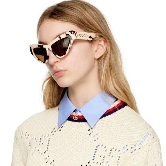 Gucci 🕶️ New Gucci GG1294S 004 Havana/Green Sunglasses Size ONE SIZE - 6 Thumbnail
