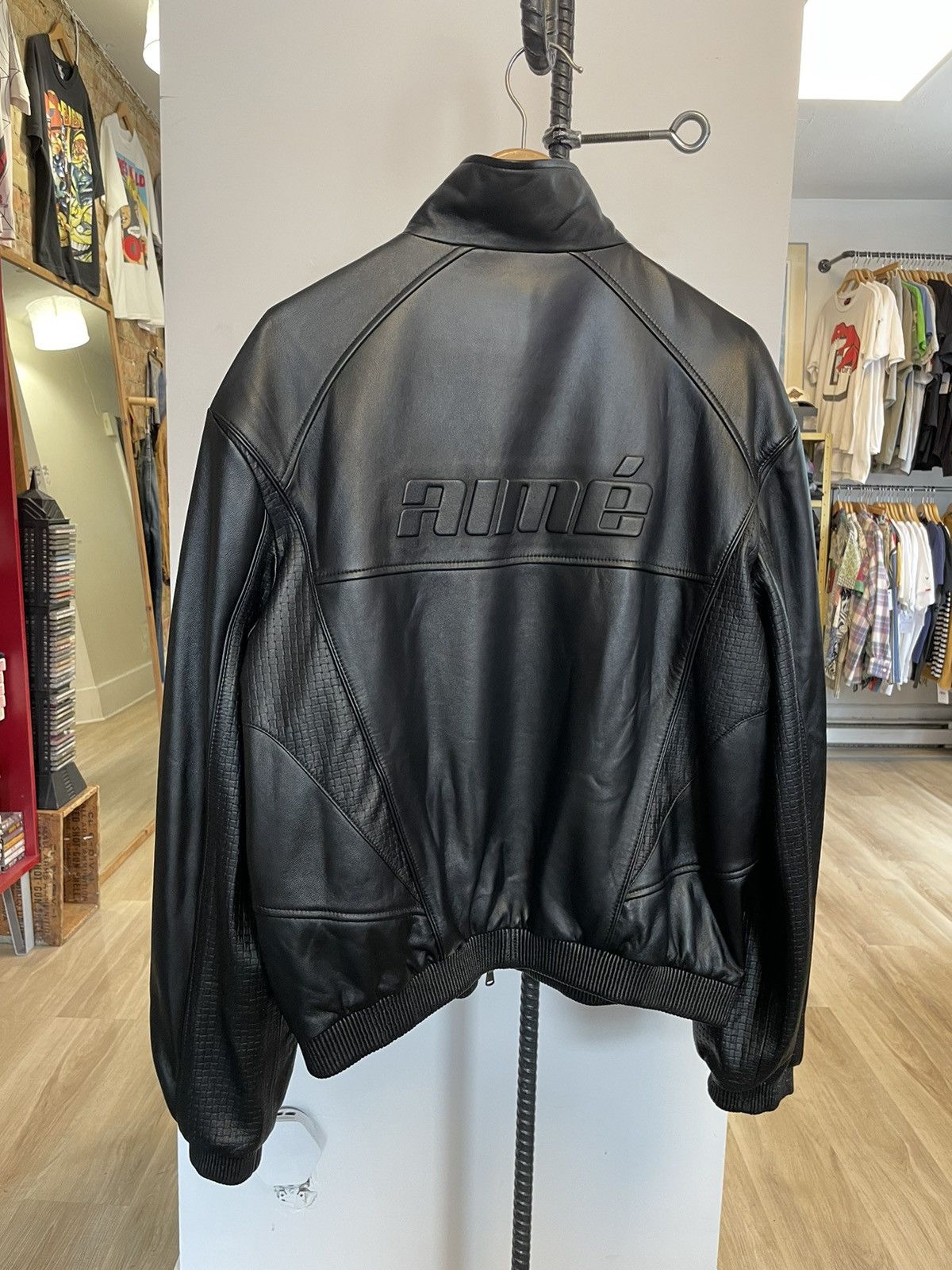 Aime Leon Dore ?Aime Leon Dore Leather Track Jacket | Grailed