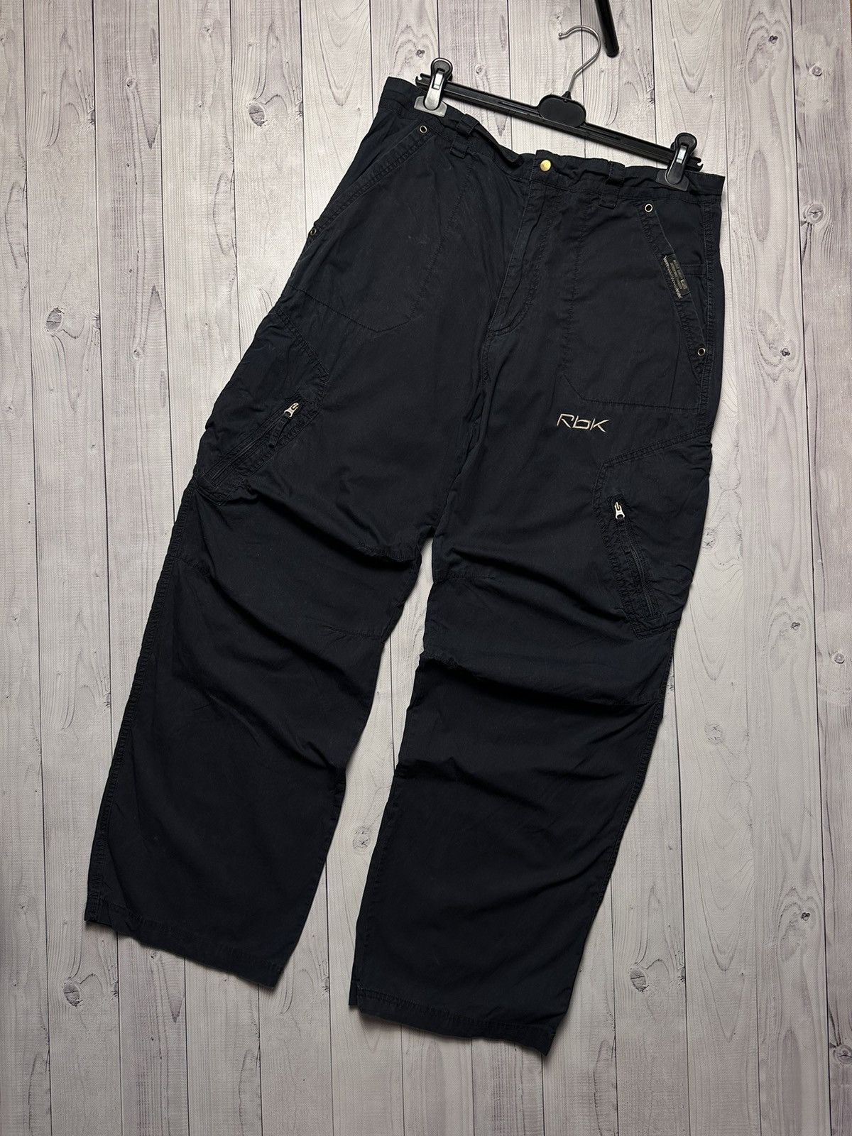 Reebok × Vintage Vintage Reebok cargo drill pants pocket size L rare Size US 34 / EU 50 - 1 Thumbnail
