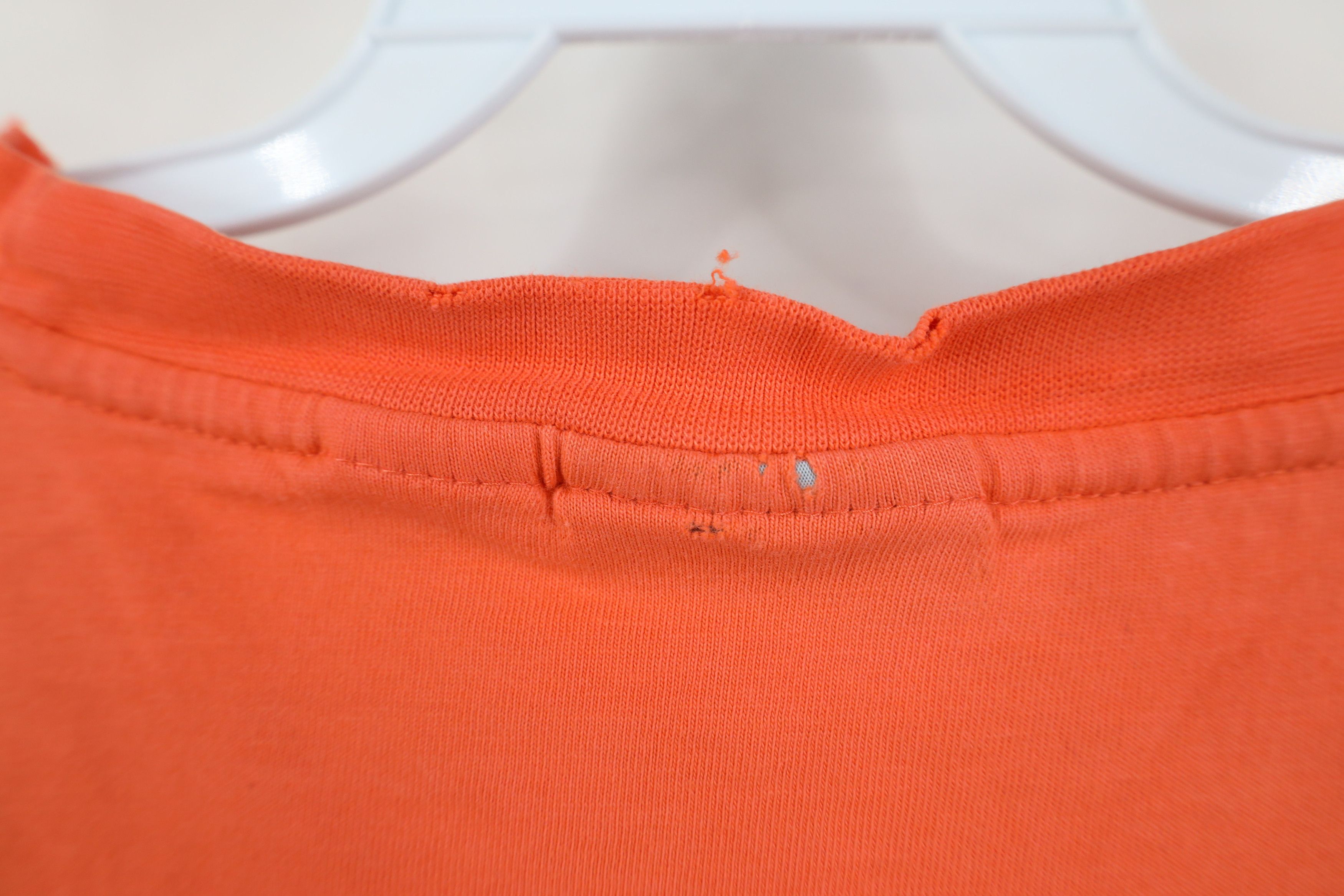 Reebok Vintage 90s Reebok Faded Spell Out T-Shirt Orange Cotton Size US L / EU 52-54 / 3 - 13 Thumbnail