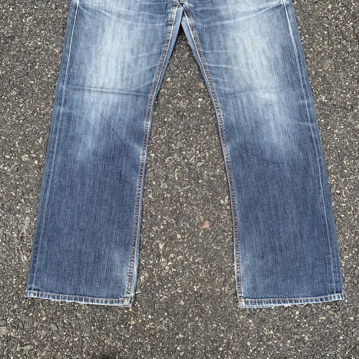 Self Edge 💥 REDLINE 💥 Japanese Jeans Cinch Back Selvedge Faded Pants Size US 32 / EU 48 - 3 Thumbnail