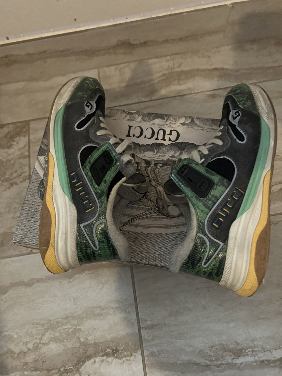 Gucci Gucci Ultrapace Green Tejus Printed Sneakers Size US 7 / EU 40 - 5 Thumbnail