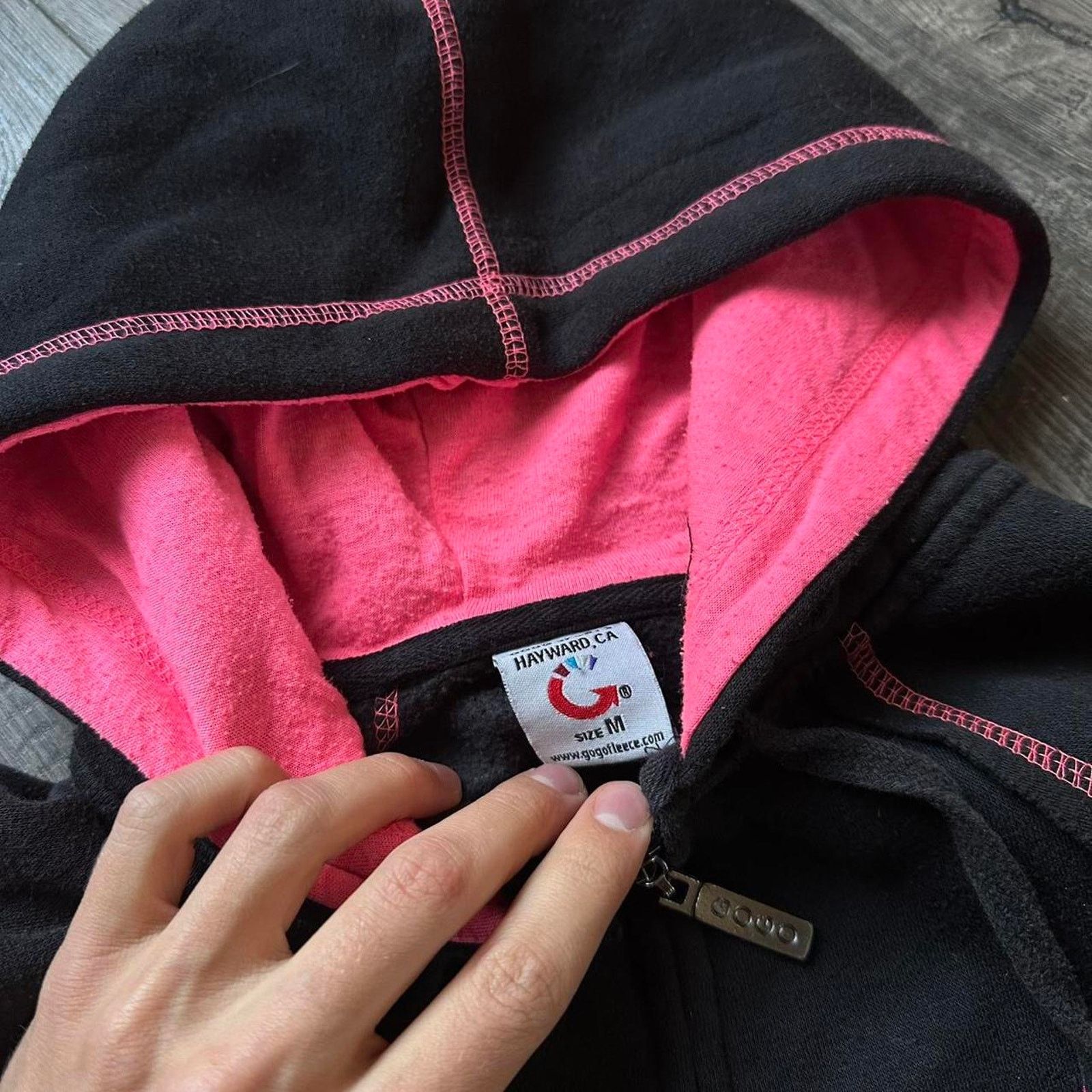 Vintage Vintage Y2K Pink Moab Utah Skater Hoodie Zip Up Sweatshirt Size M / US 6-8 / IT 42-44 - 4 Thumbnail
