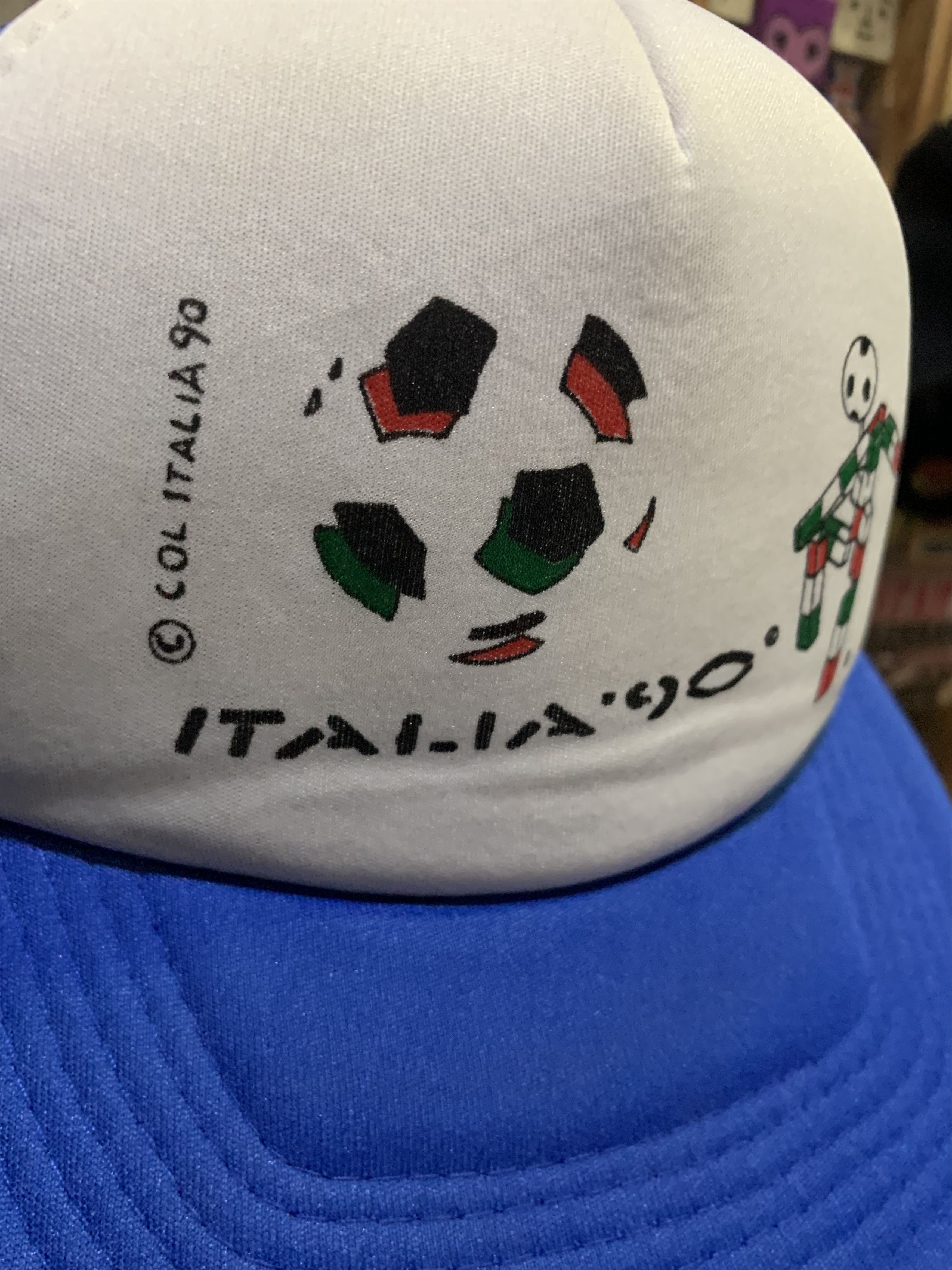 Vintage Vintage WORLD CUP ITALIA 90 “Logo” ©️COL Italia 1990 Trucker Size ONE SIZE - 5 Thumbnail